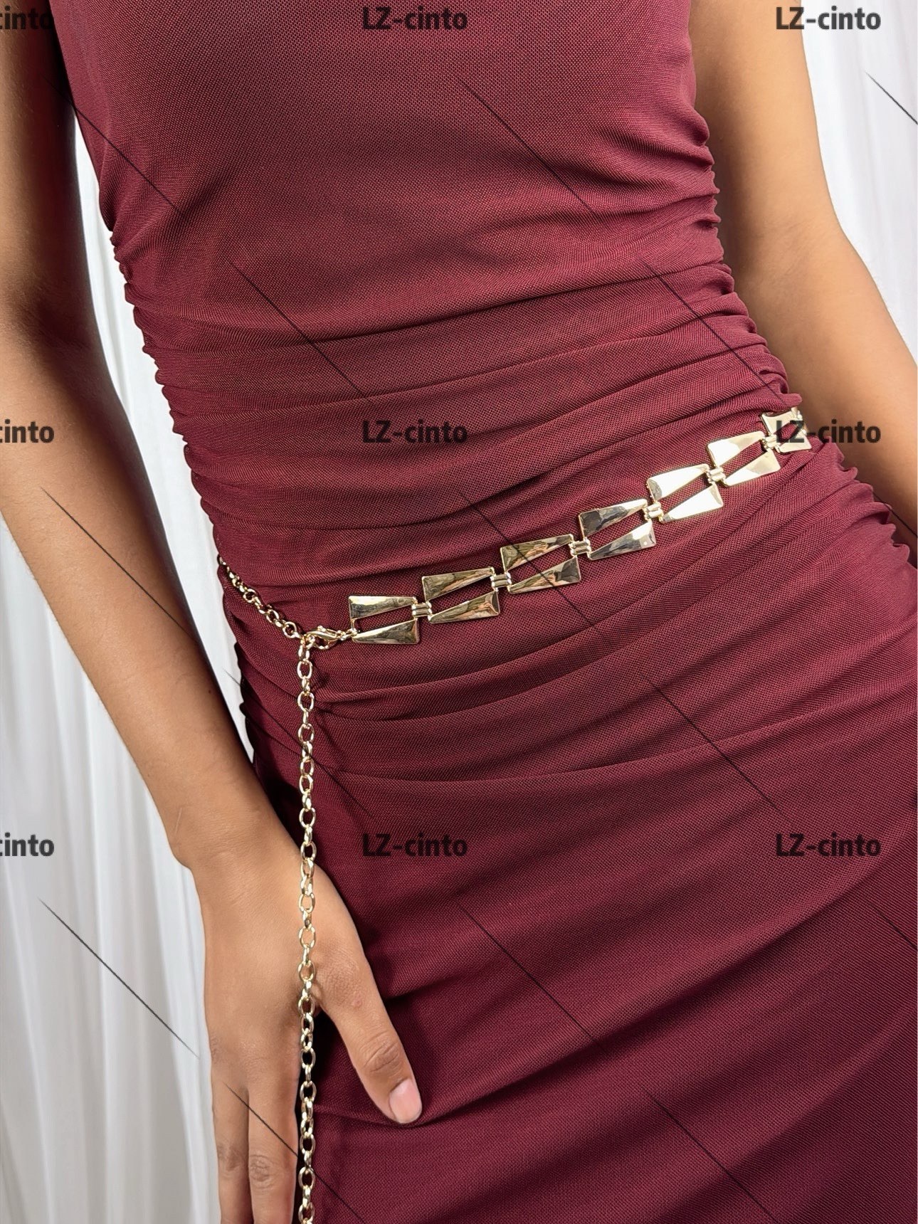 Cinto de Corrente Feminino de Metal