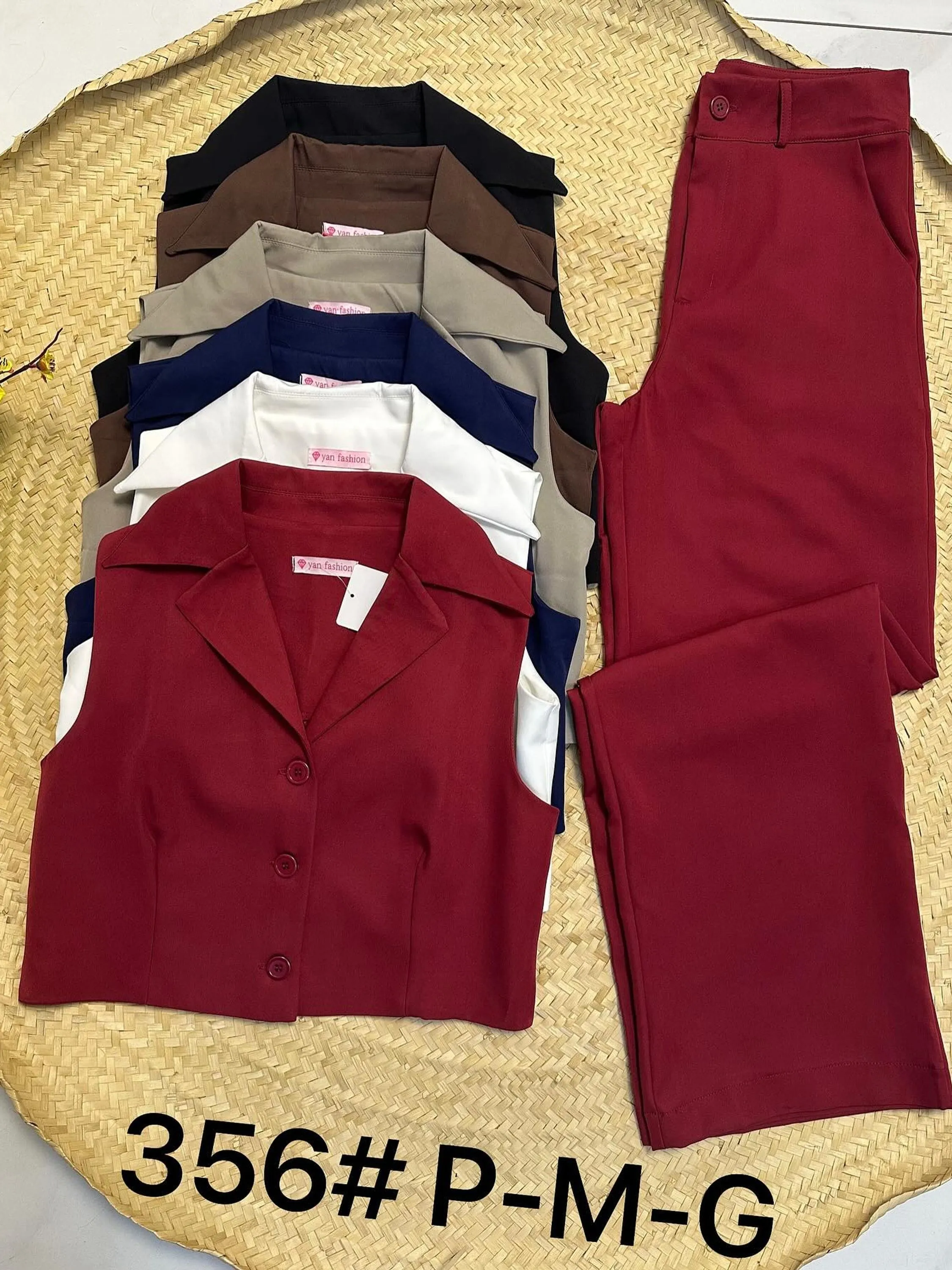 CONJUNTO COLETE CALCA SAIA ALFAIATARIA FEMININO