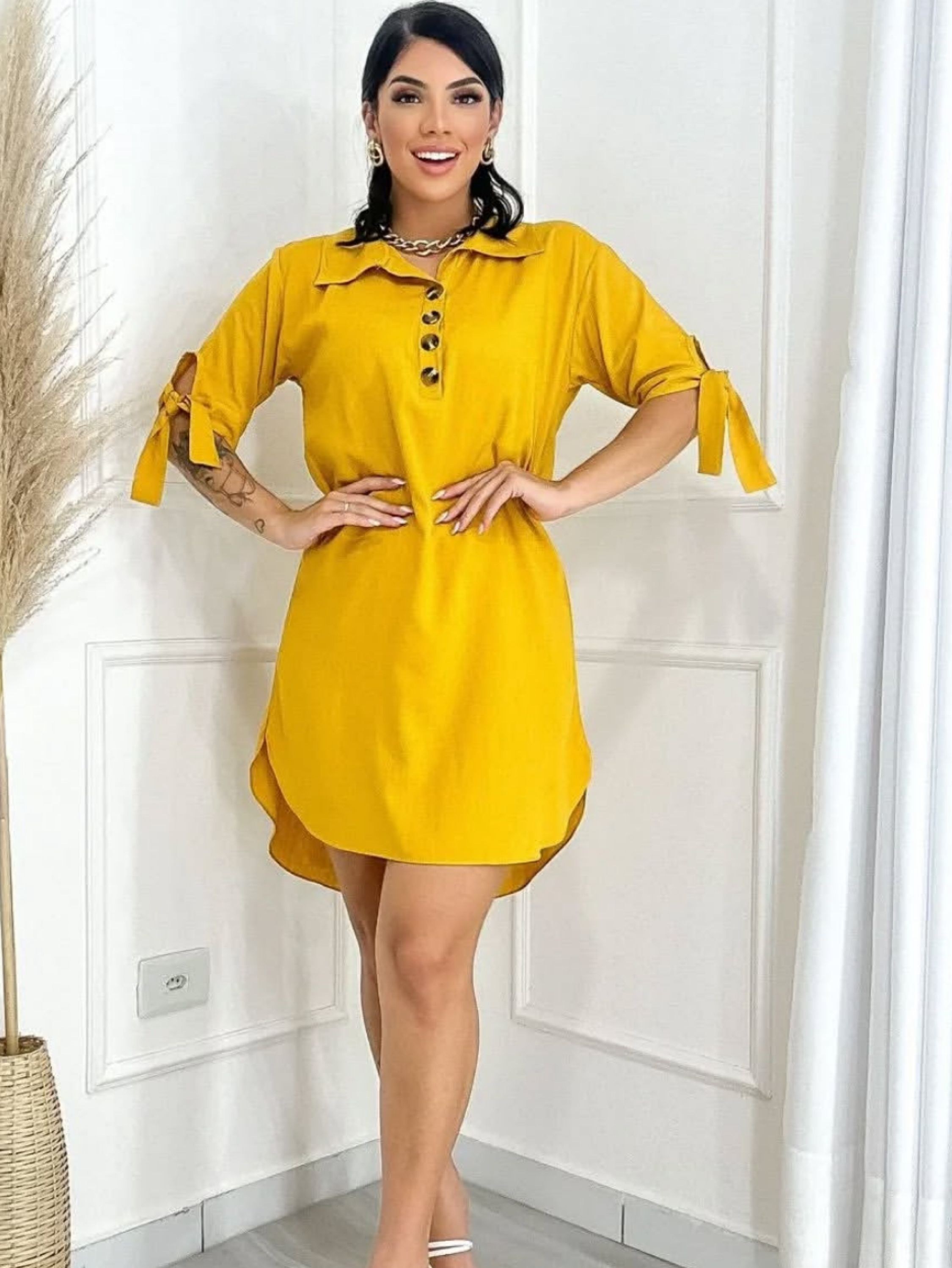 Vestido Chamise para Primavera/verão