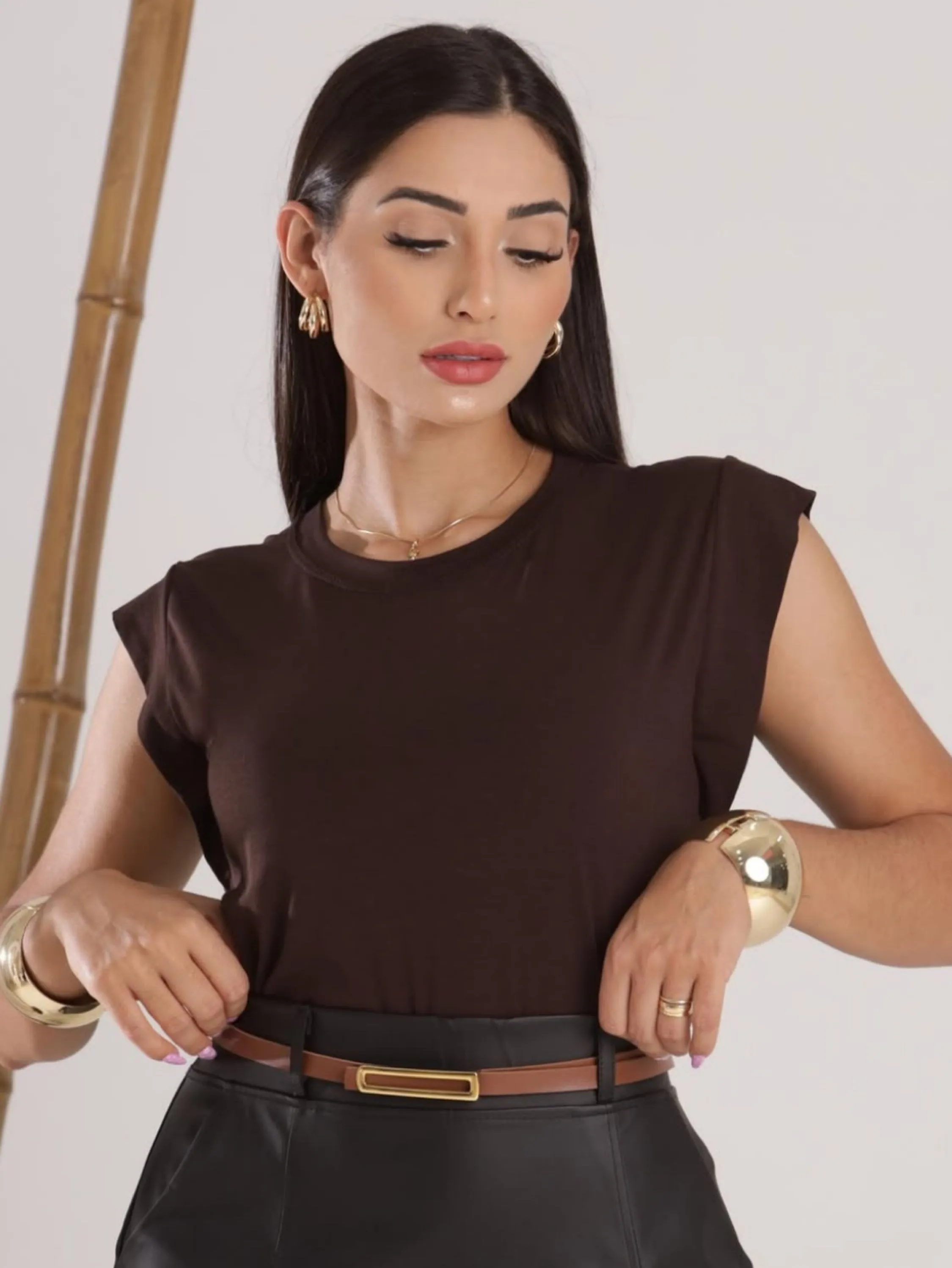 Novedade De Blusas Confortável Caimento Impecável,