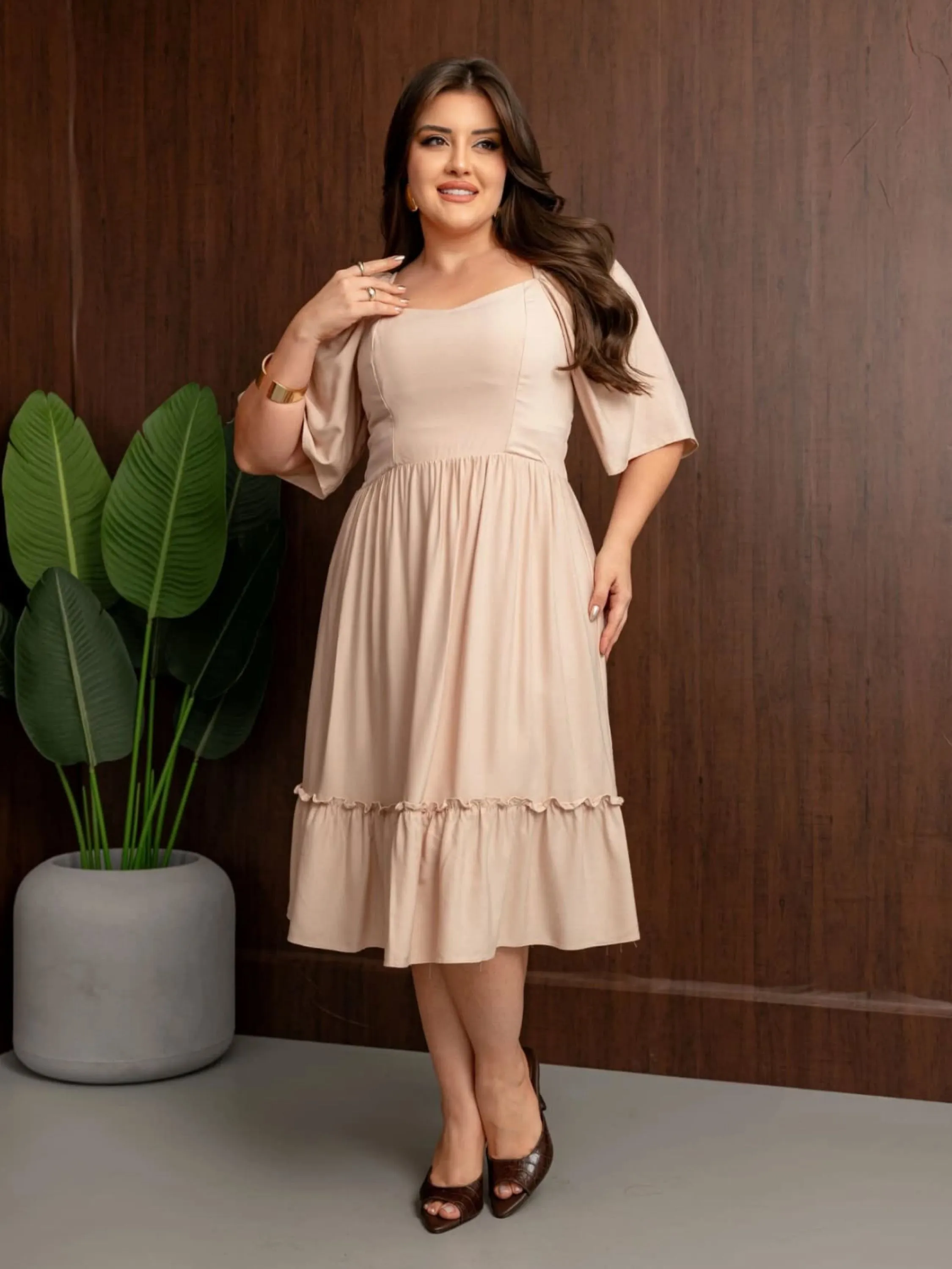 Vestido Feminino Casual Look De Verão Grande Qualidade