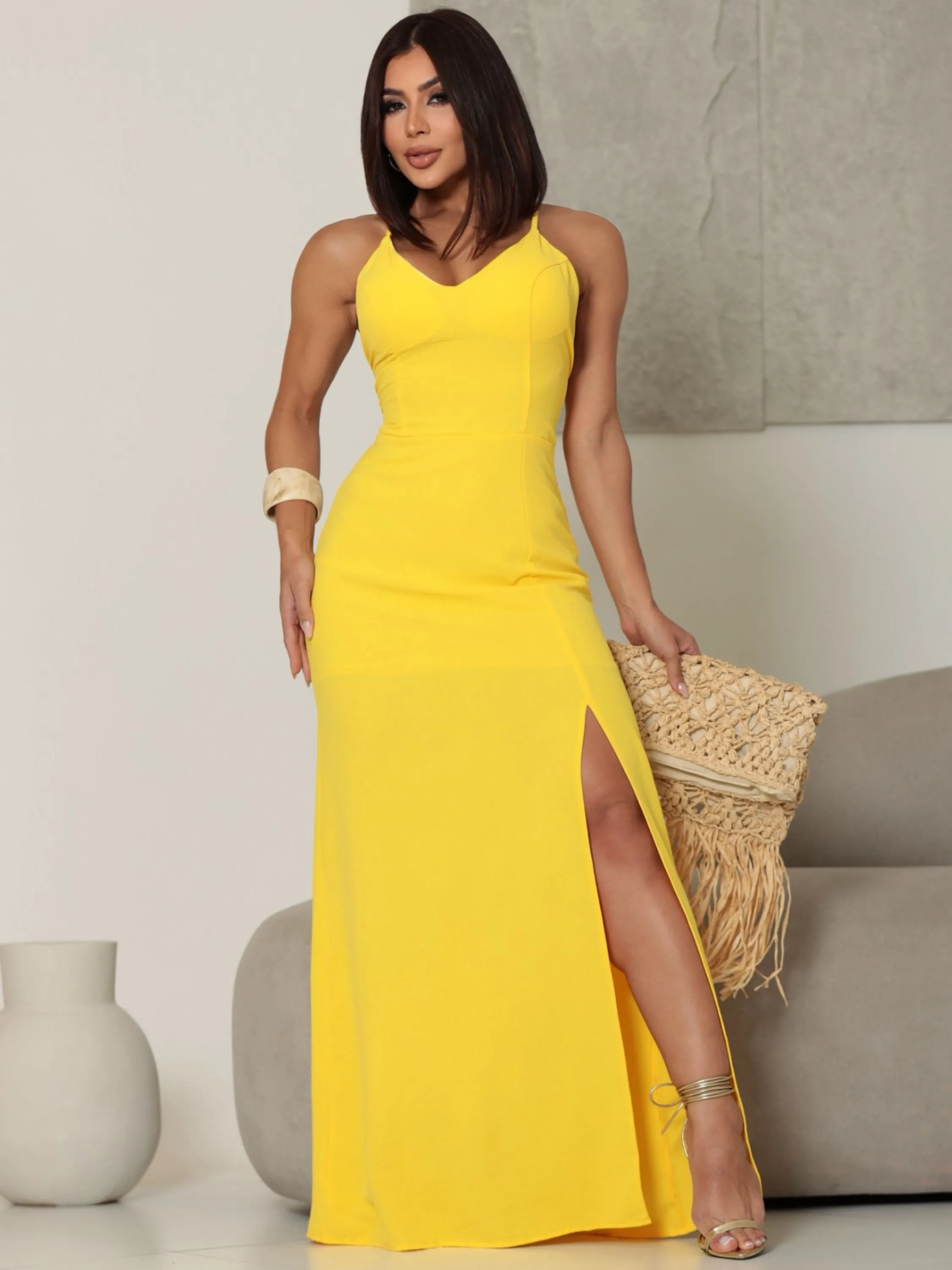 Elegante Vestido Longo Feminino Para o Natal