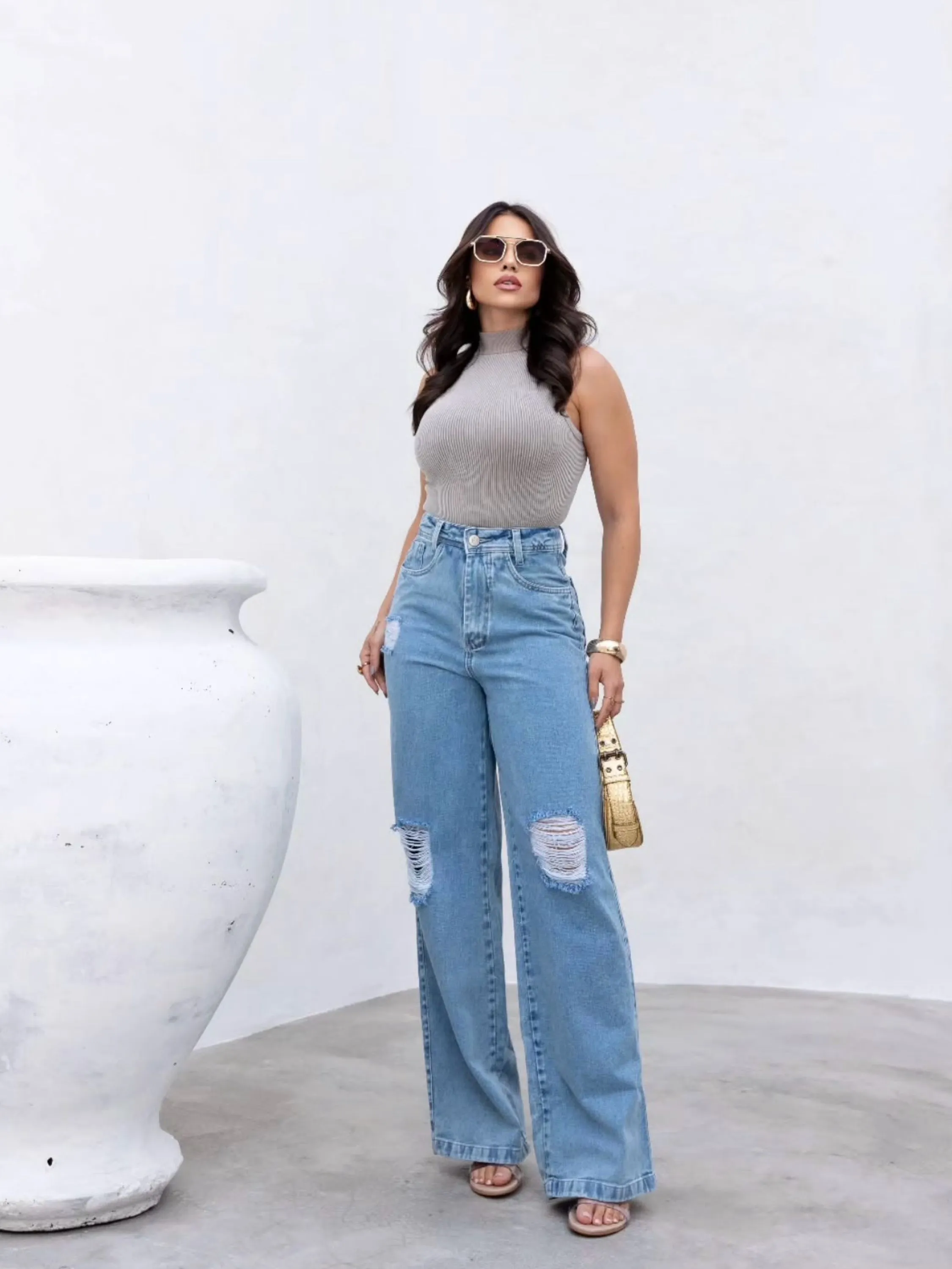 Jeans Wid Leg feminino