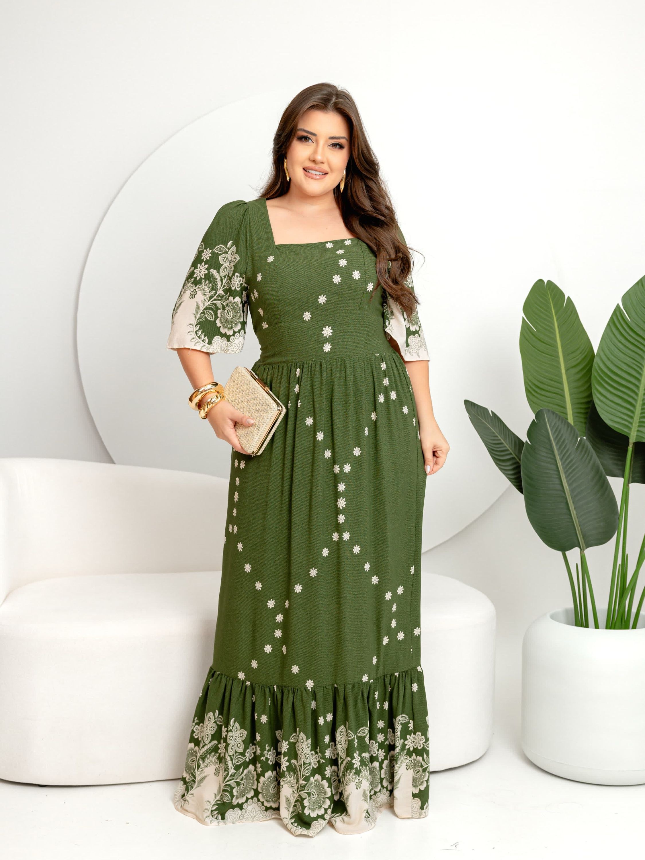 Vestido Longo Feminino Estampado