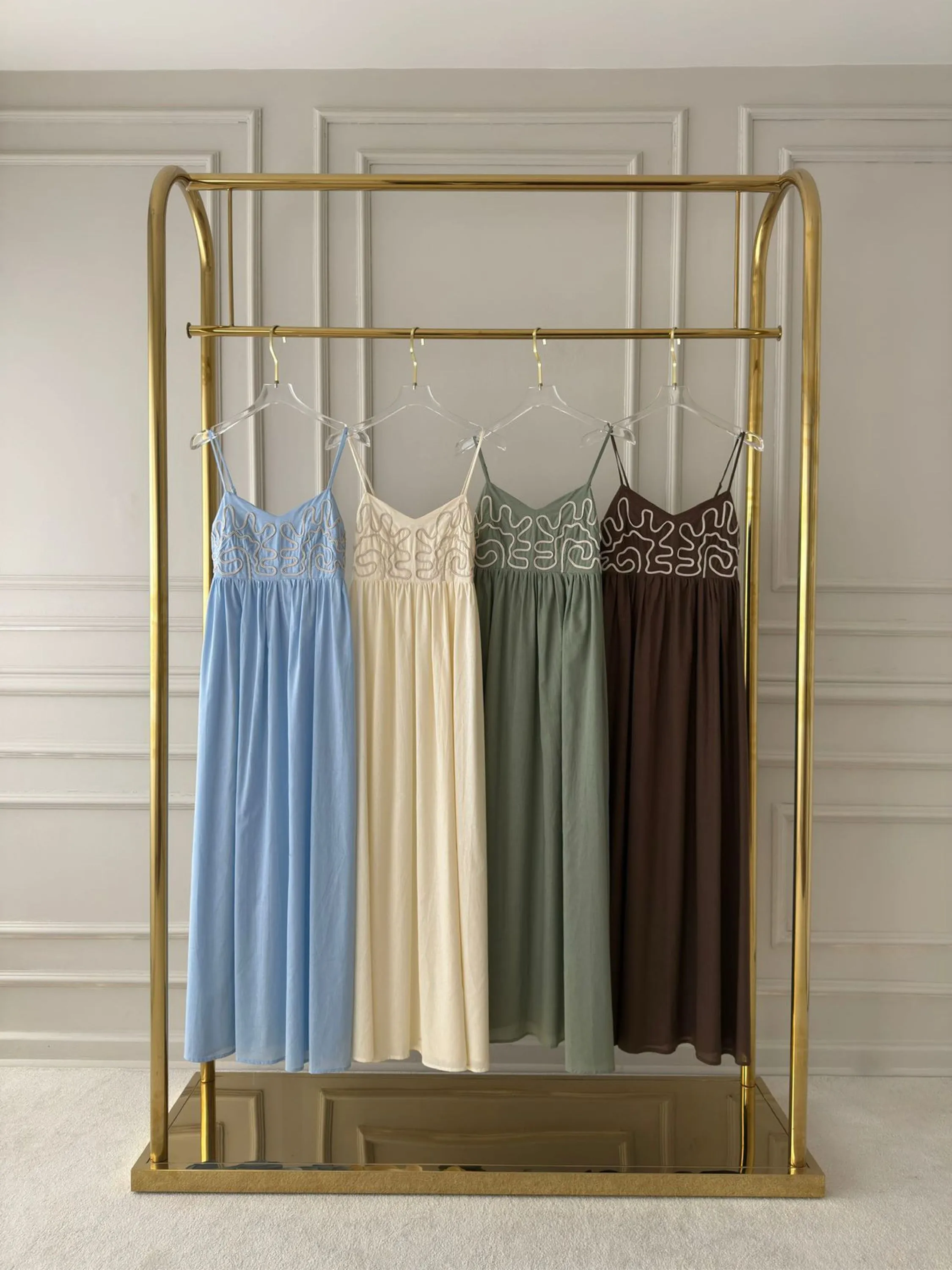 Vestido longo linho