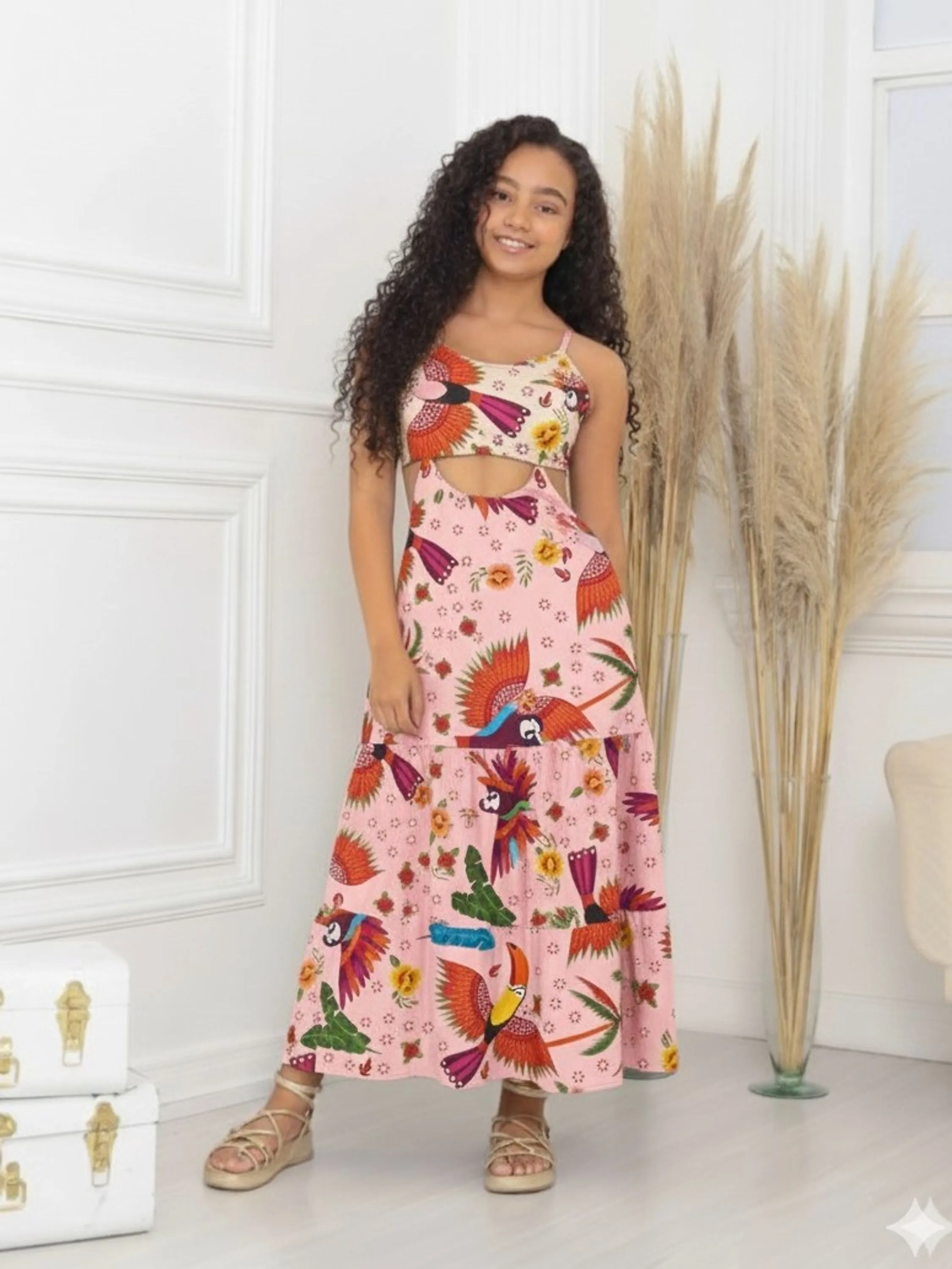 Vestido Florido Moda Verão