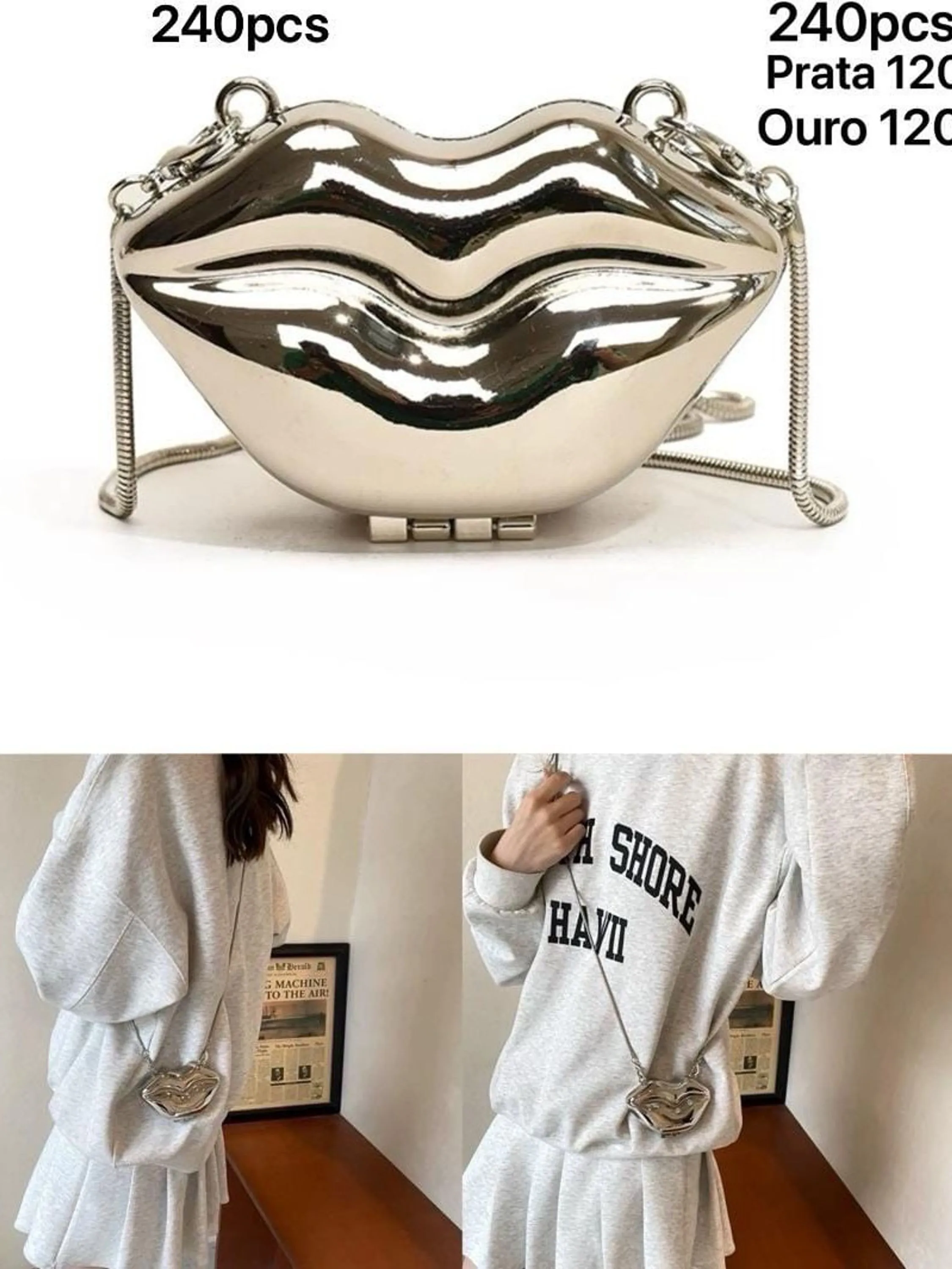 Mini bolsa para boca de festa