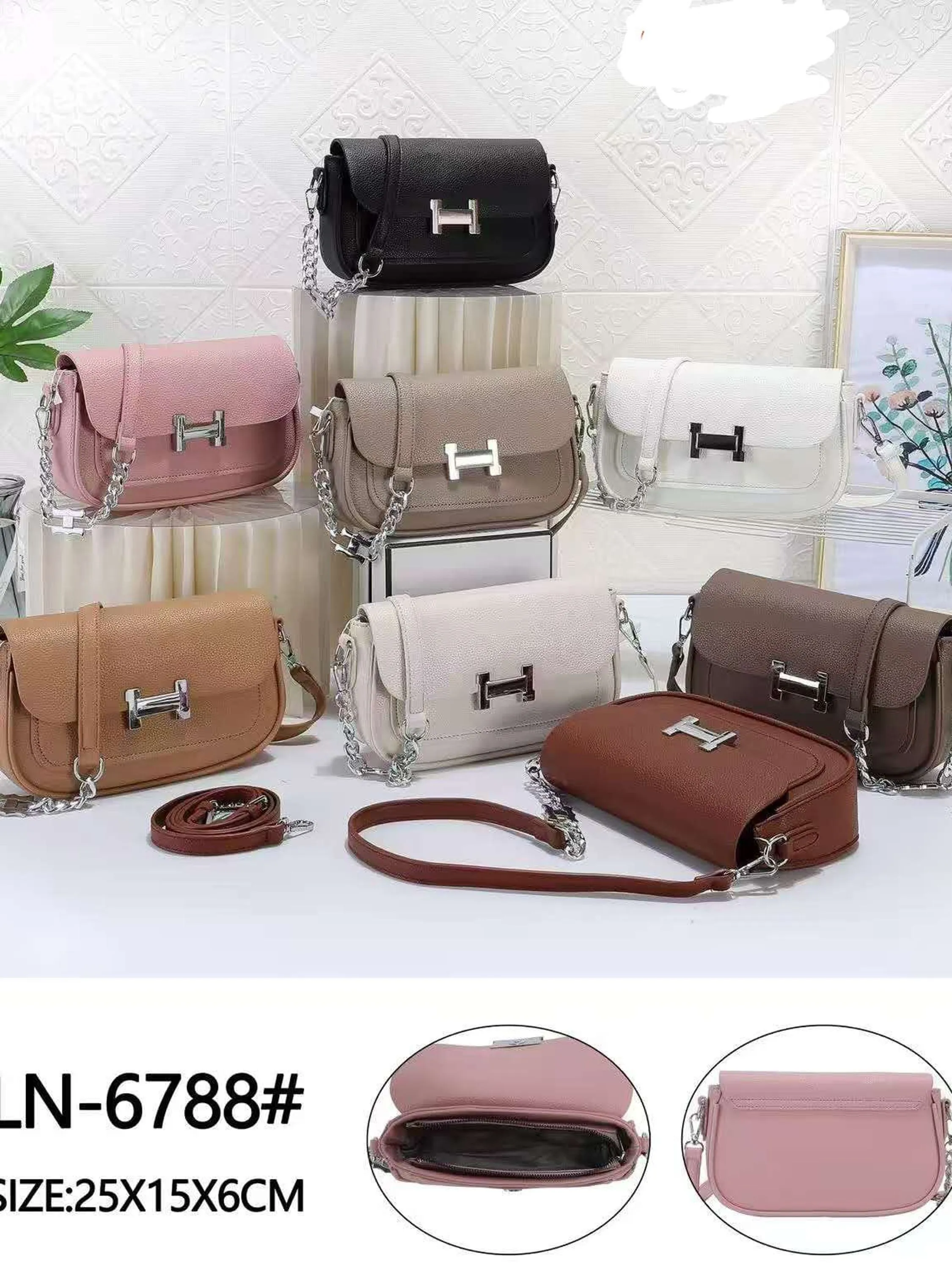 Bolsa transversal com alças de reposição