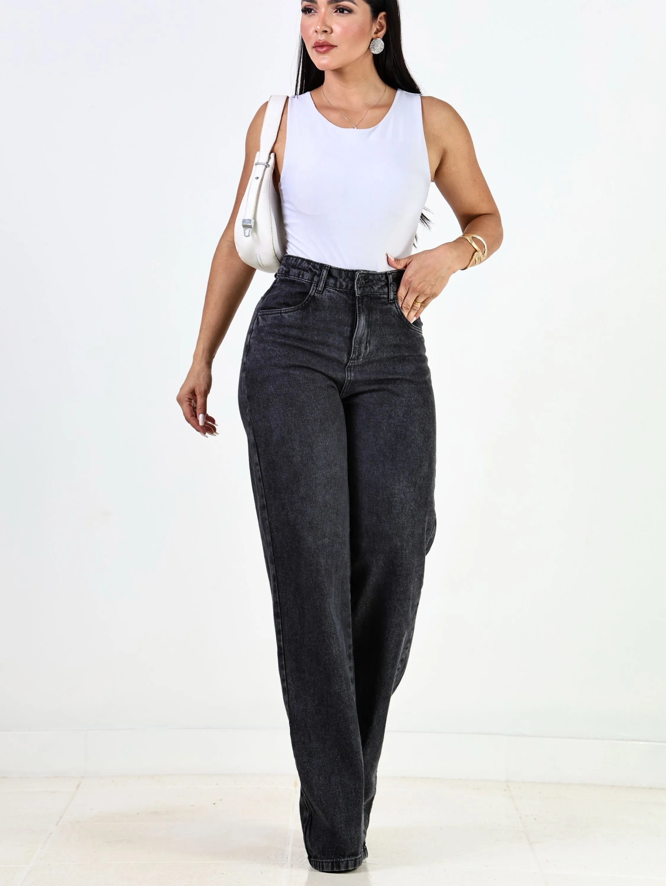 Wide Leg Lisa Grafite