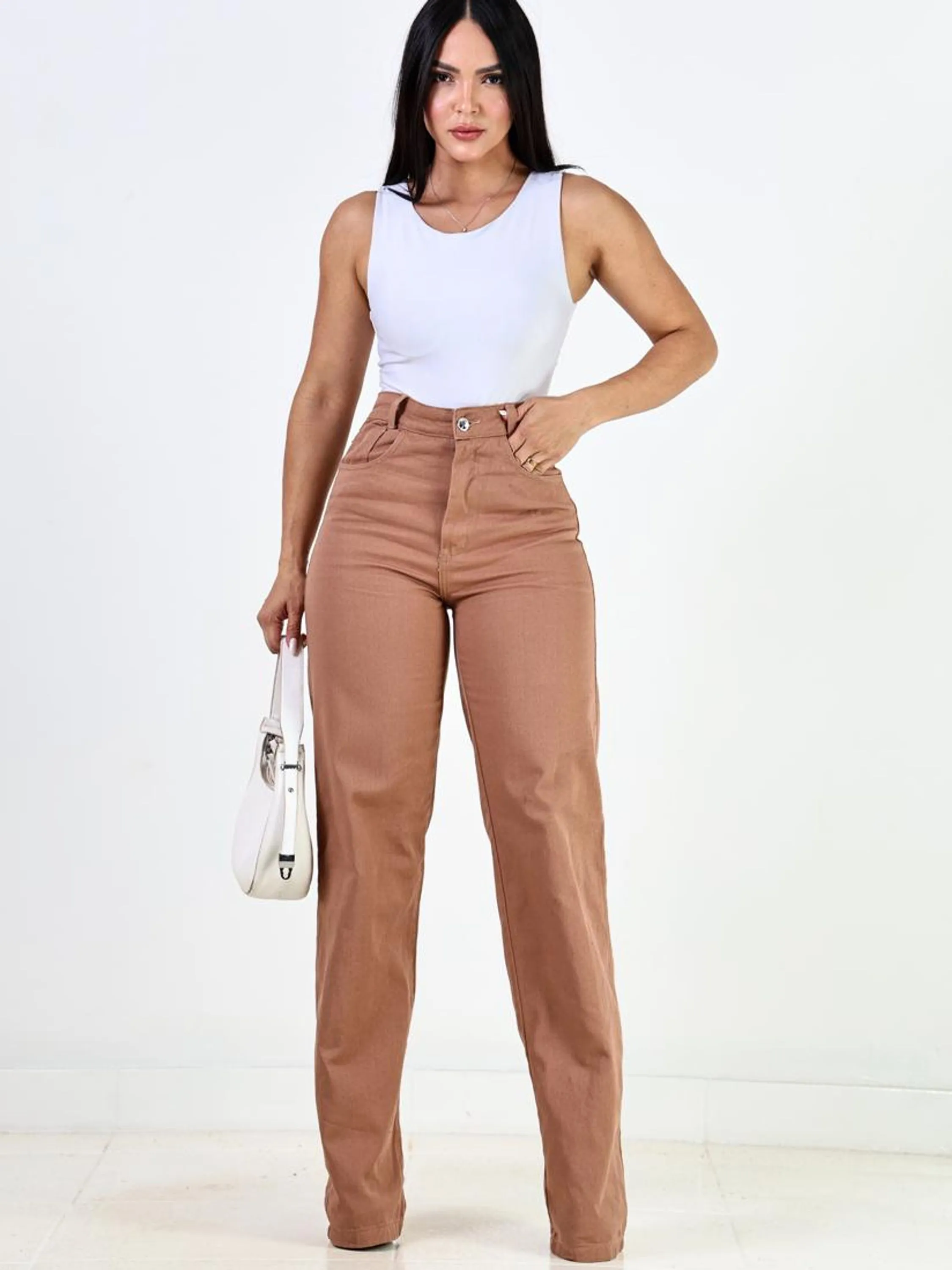 Wide Leg Marrom Claro