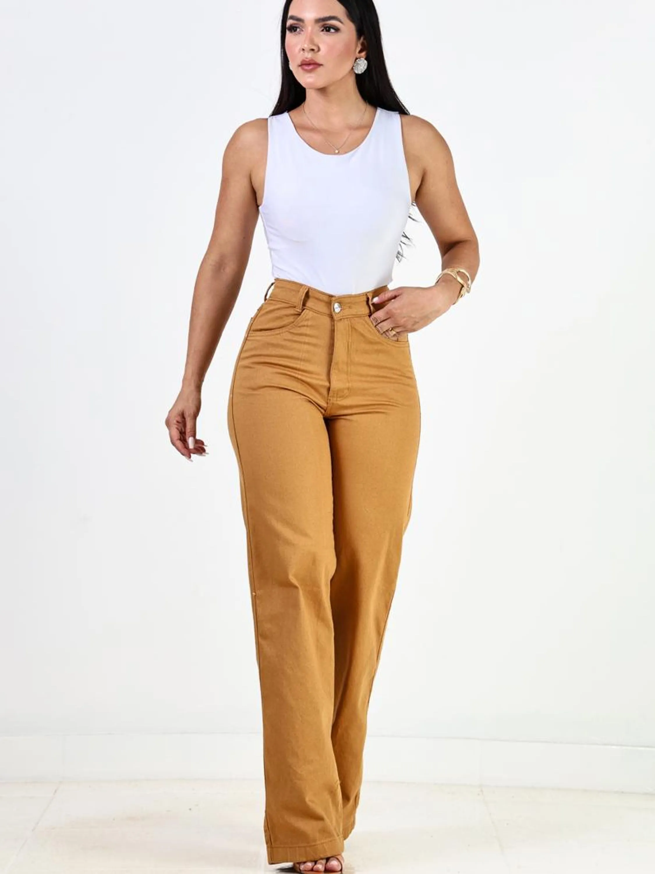 Wide Leg Collors Caramelo