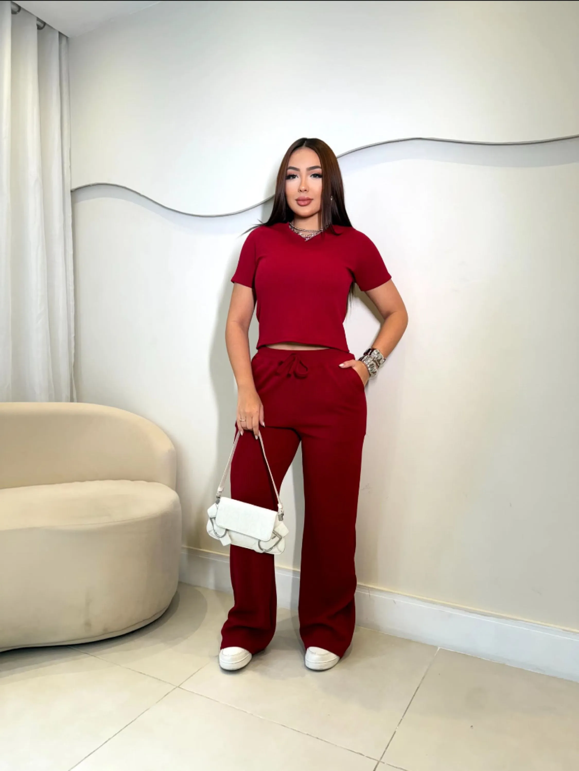 Conjunto calça anarruga
