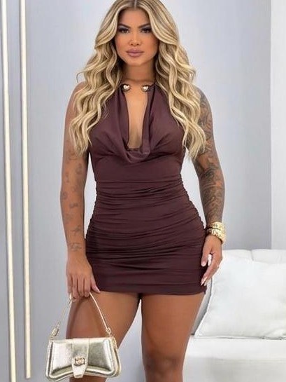 Vestido Decote com Argola