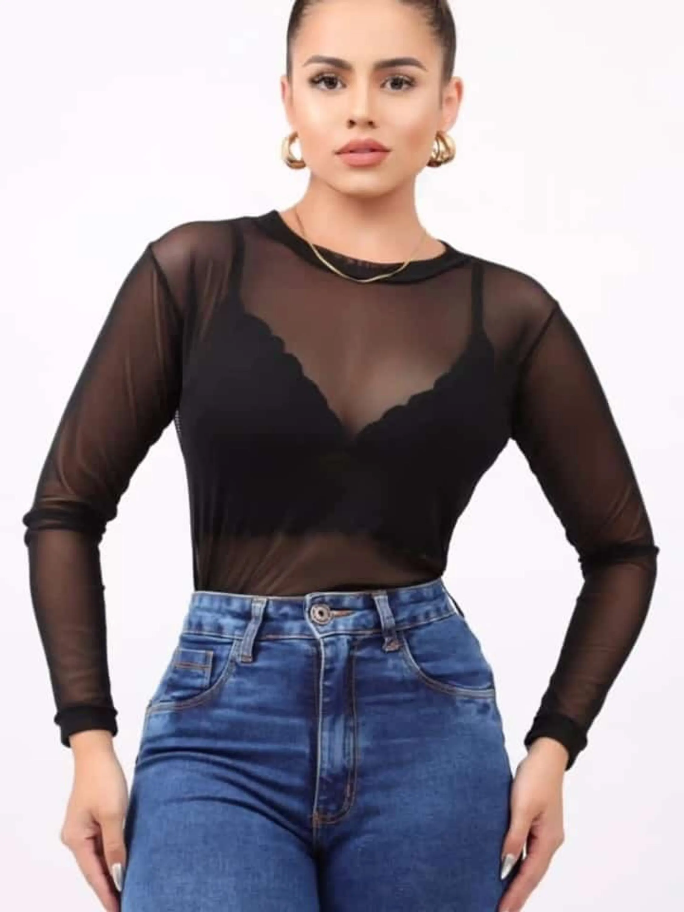 Body Tule Liso Slin