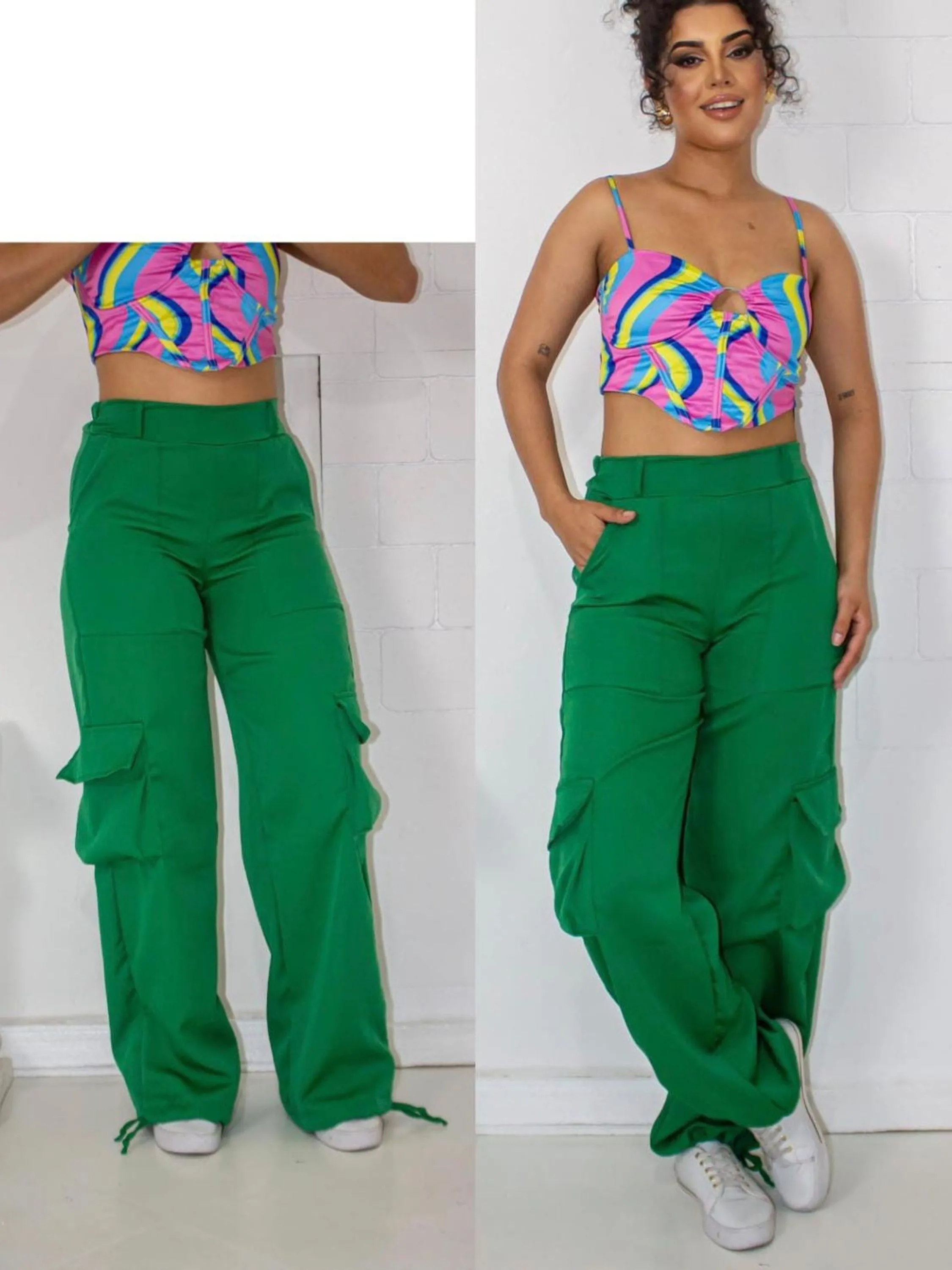 Calça Cargo Em Alfaiataria