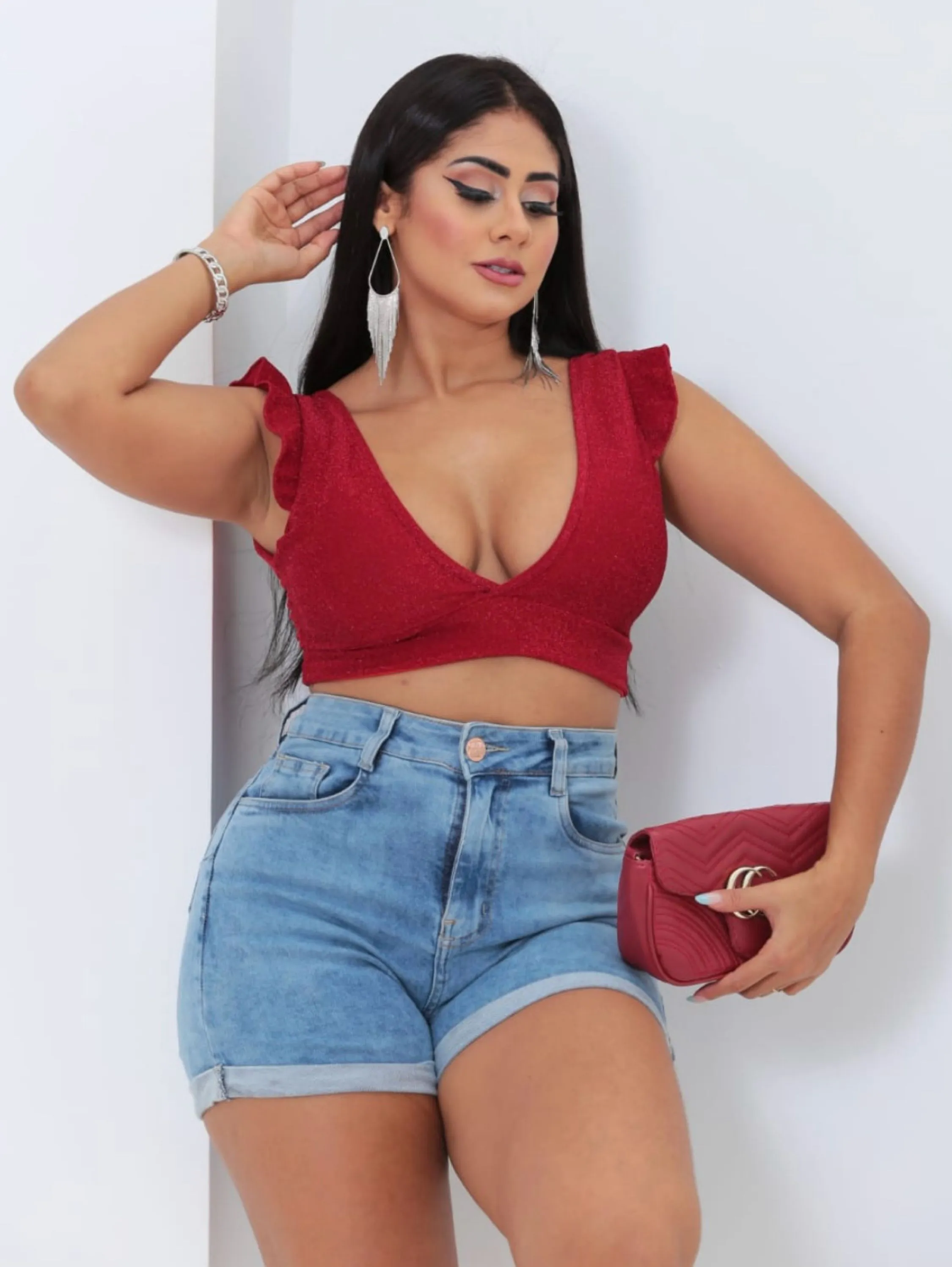 Cropped Lurex Brilho