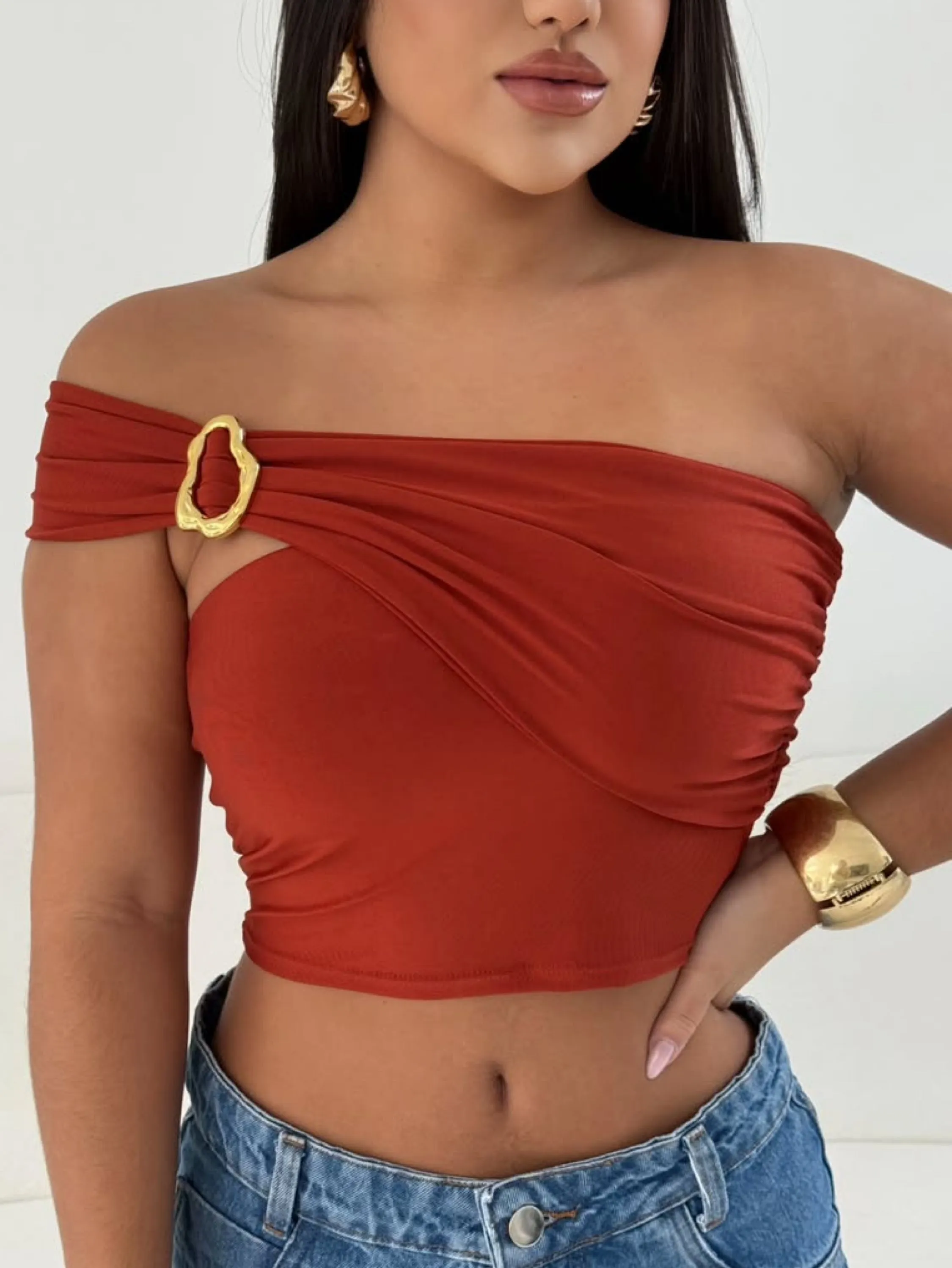 Cropped Fivela Com bojo