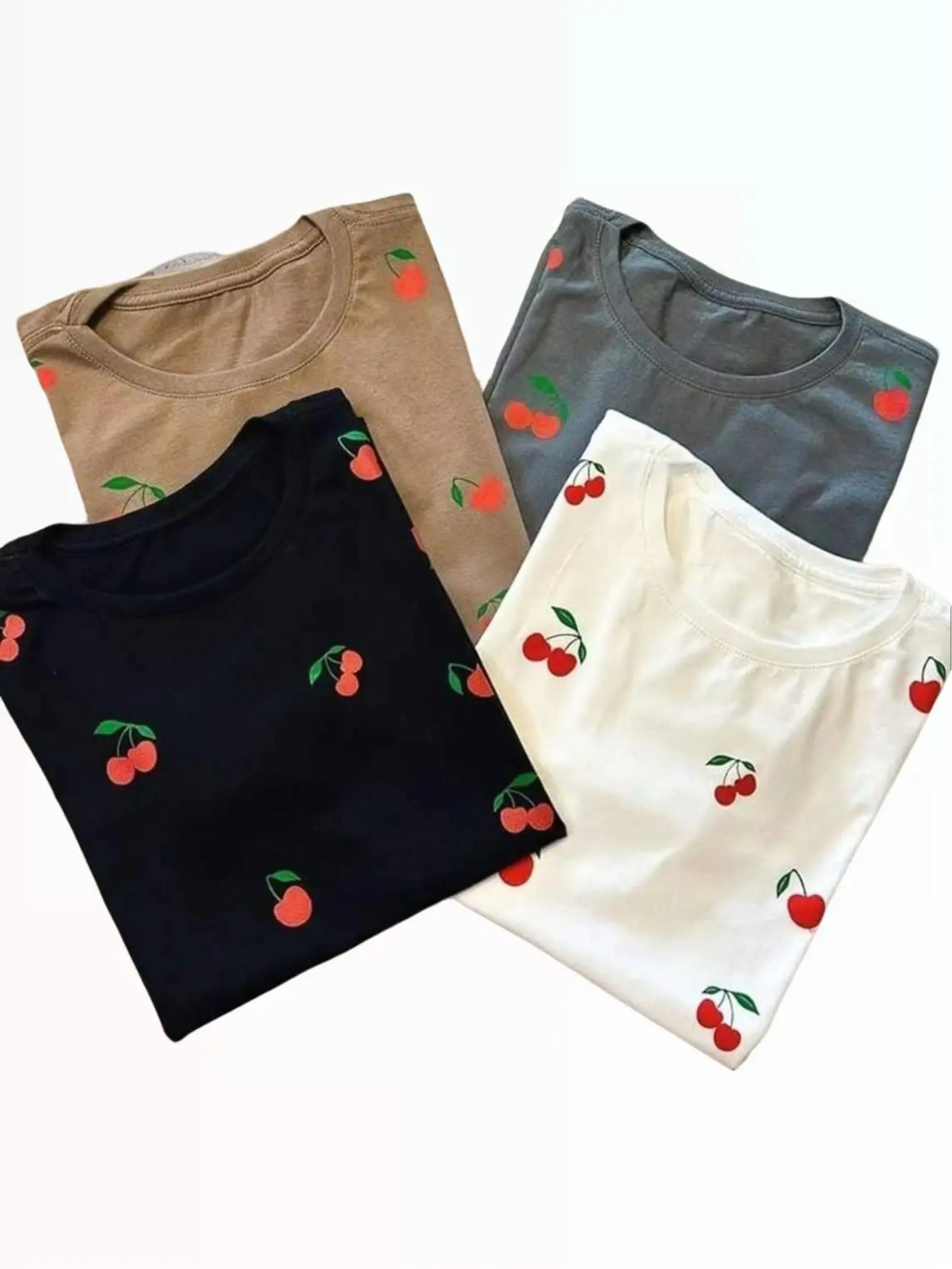 kit 3 Entrega Aleatória Cores Variados Blusinha Feminina