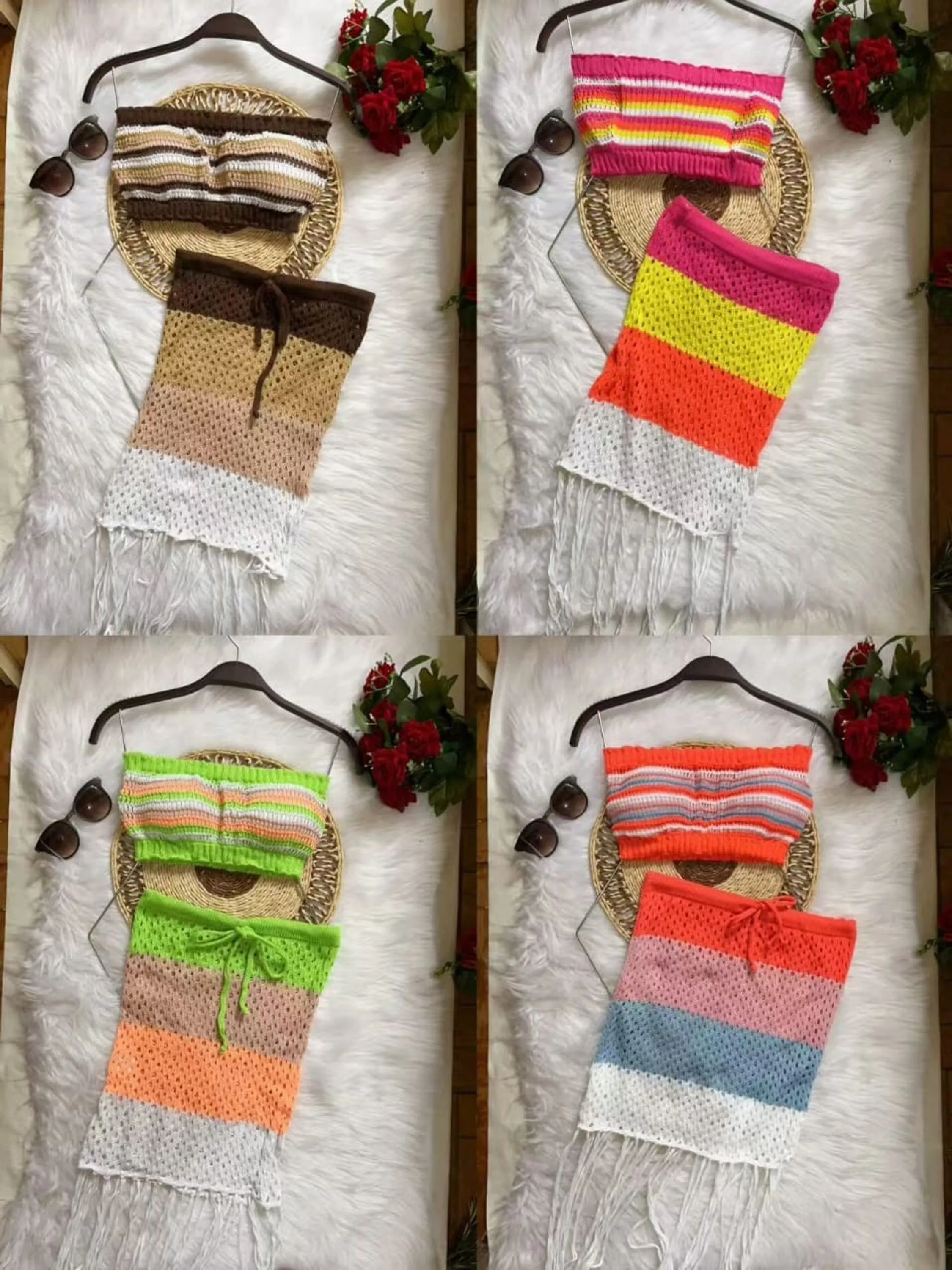 Conjunto Tricot praia