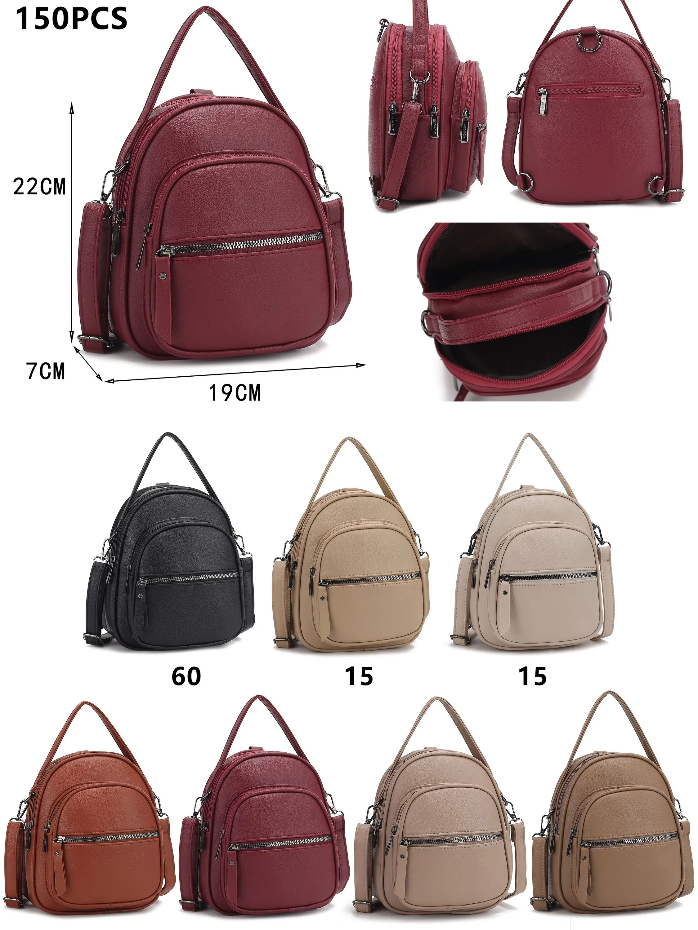 Mochila couro PU - WSDB-06