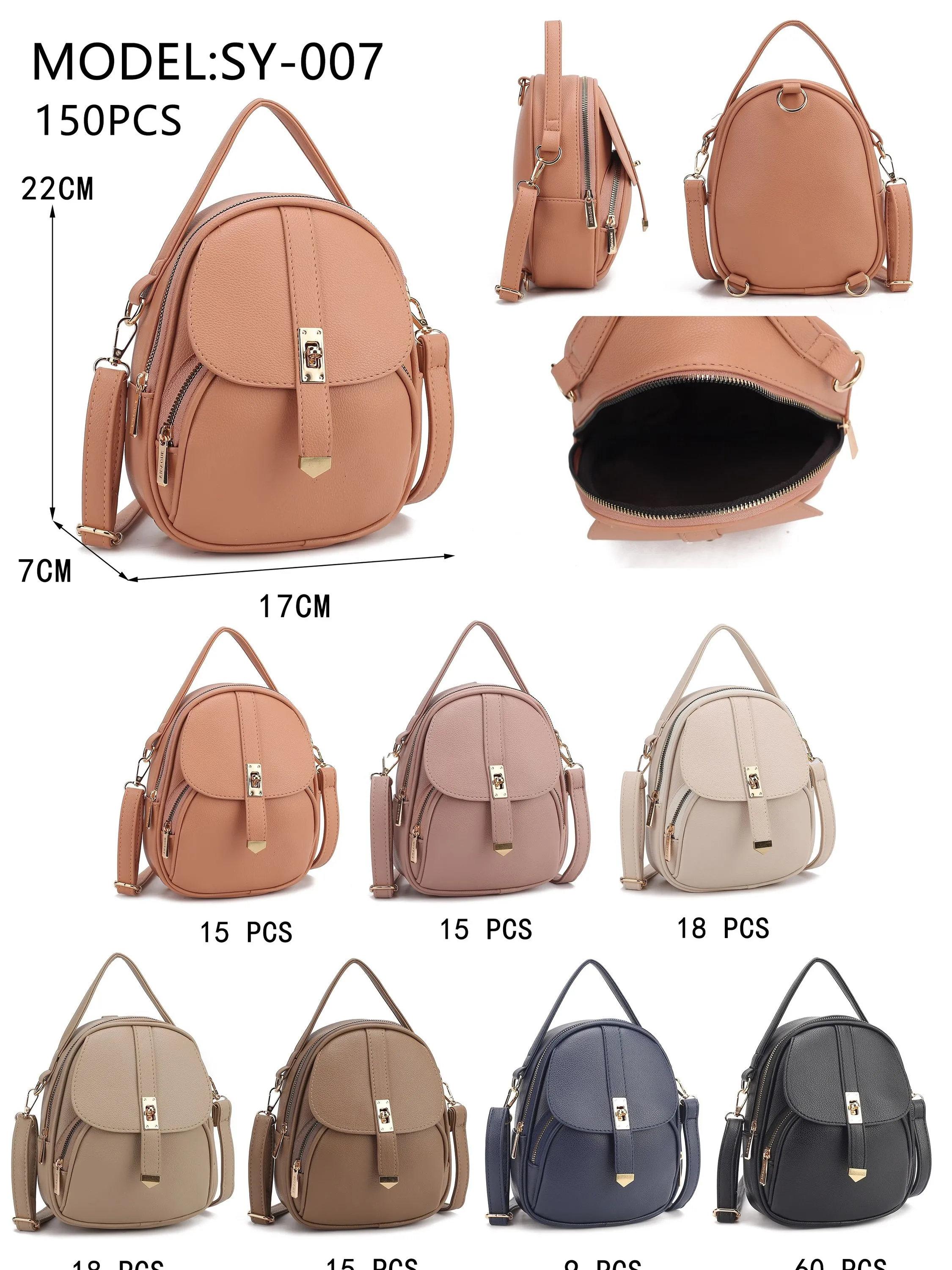 Mochila couro PU SY-007