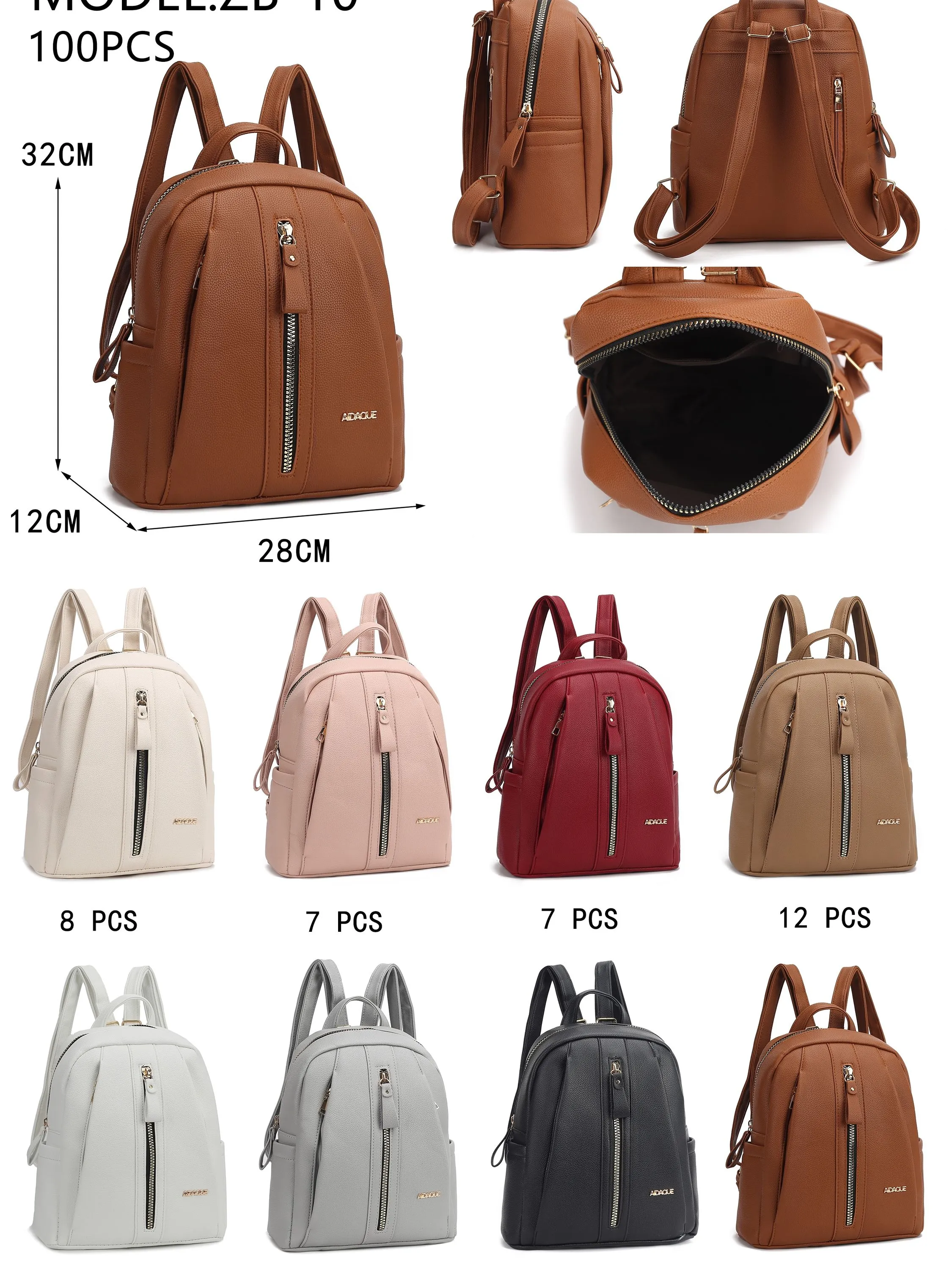 Mochila couro PU cód: ZB10