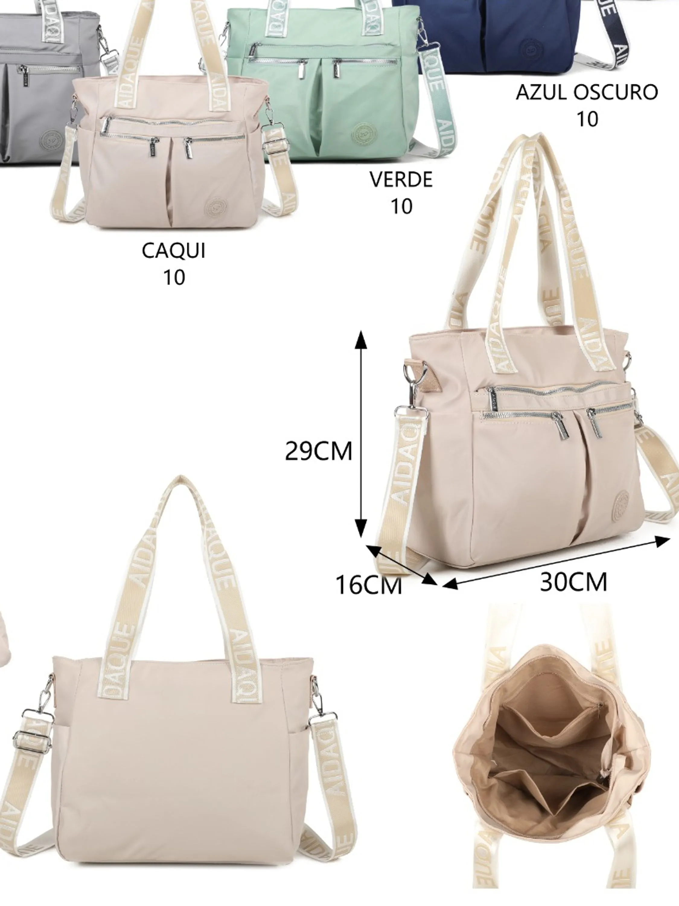 Bolsa feminina grande tactel impermeável - WE53003