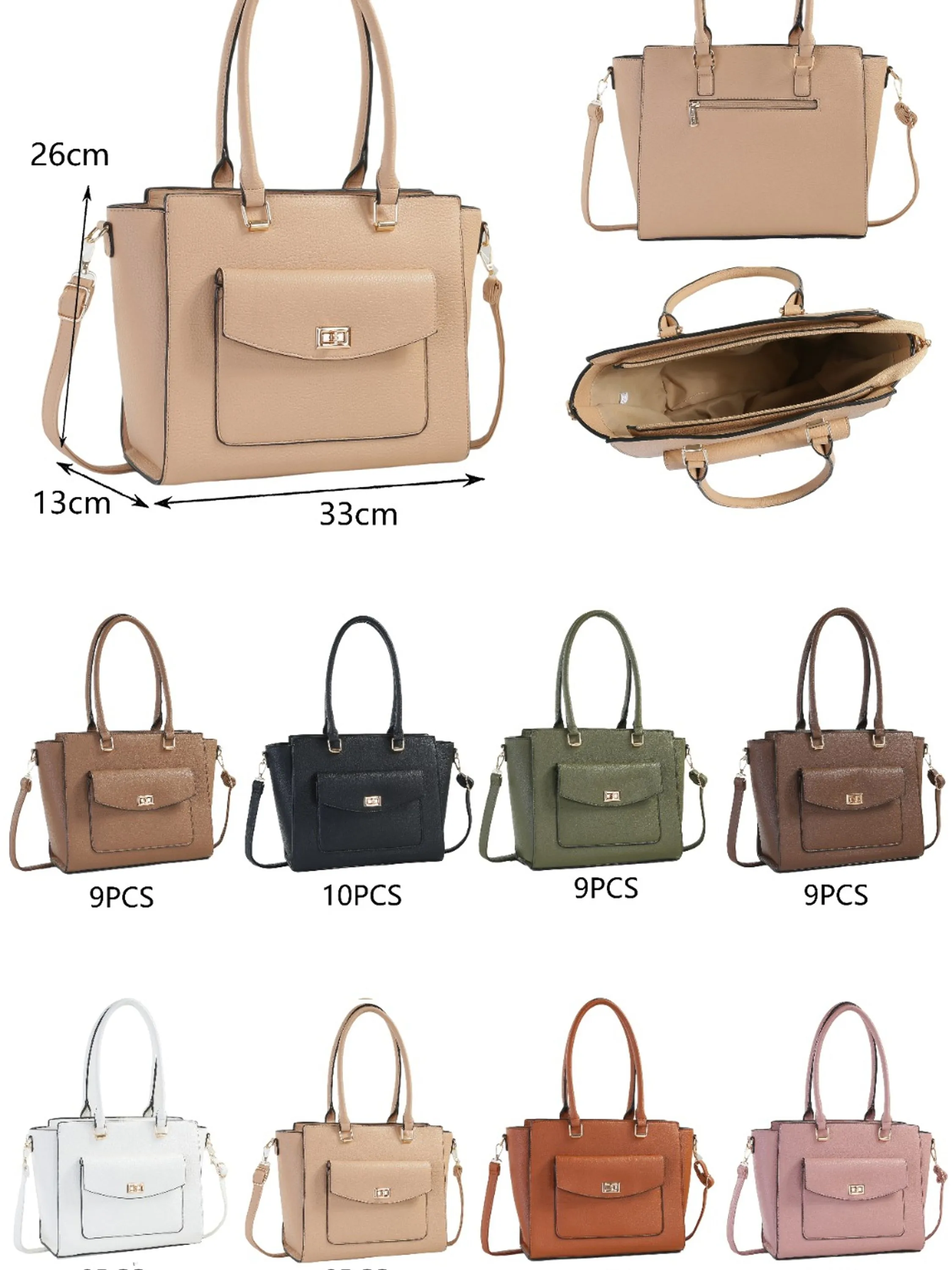Bolsa feminina grande couro PU - MSTB-09