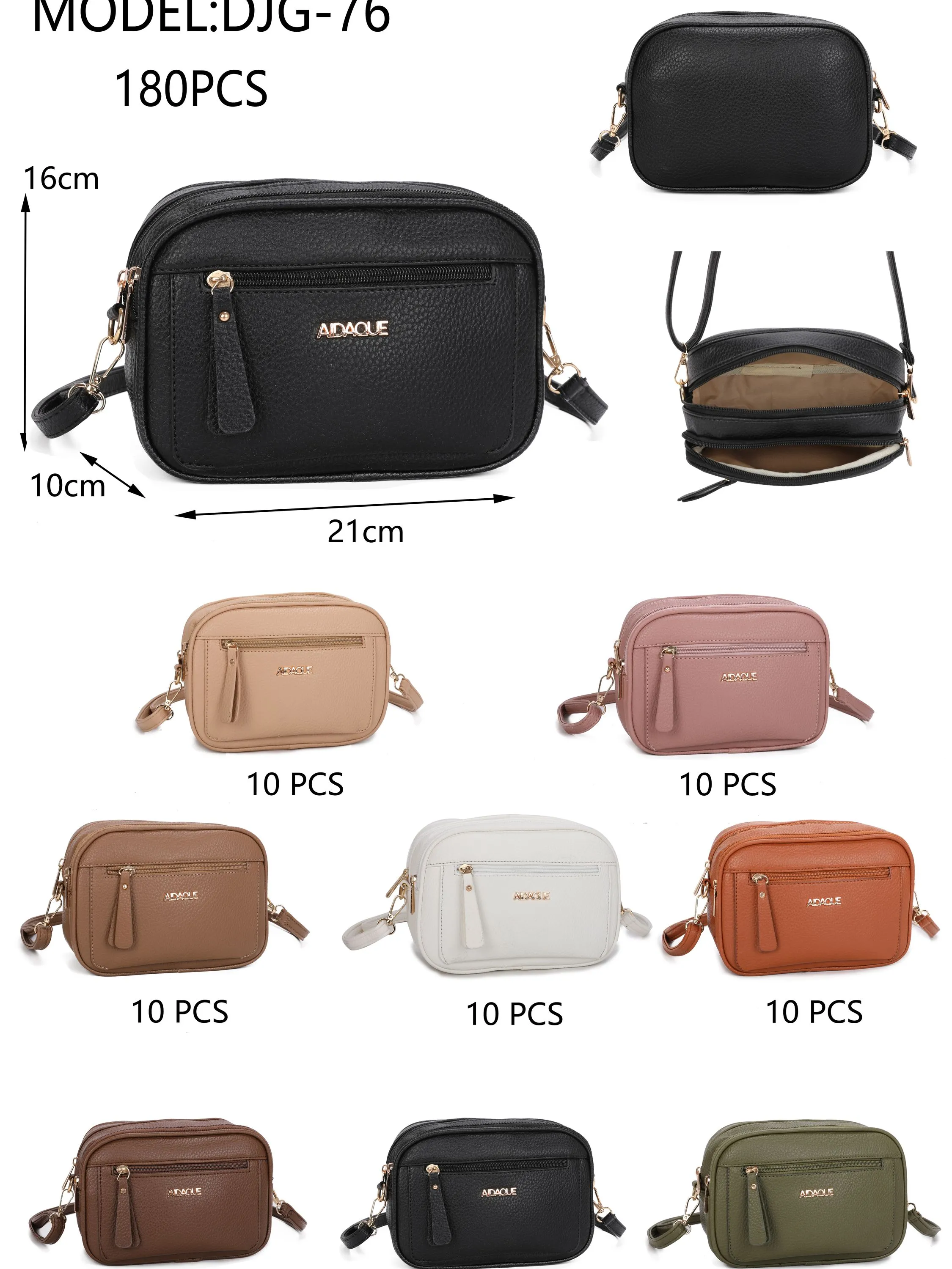 Bolsa feminina transversal couro PU - DJG-76