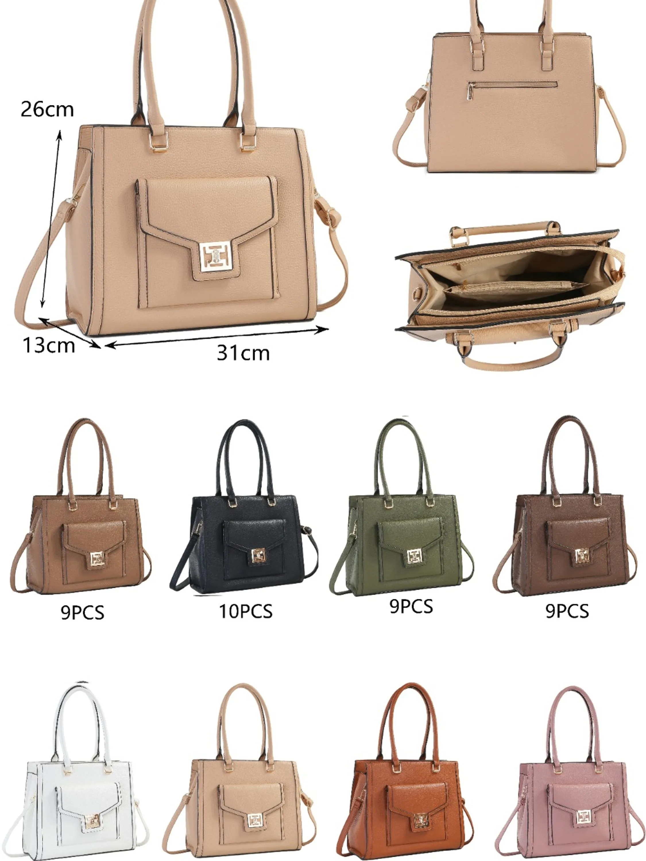 Bolsa feminina grande couro PU - MSTB-07