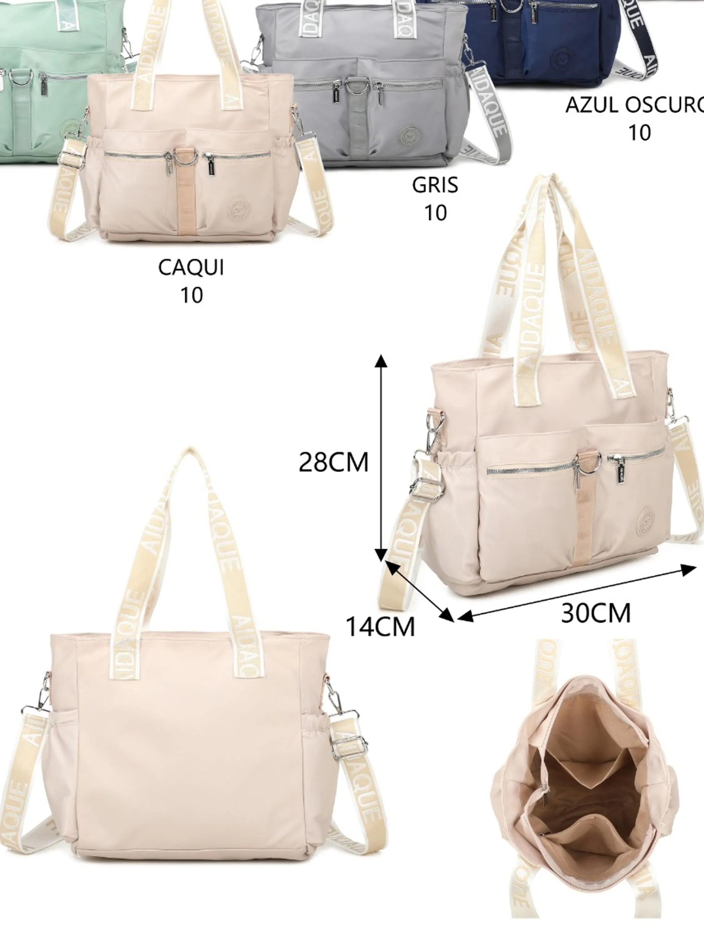 Bolsa feminina grande tactel impermeável - BT505