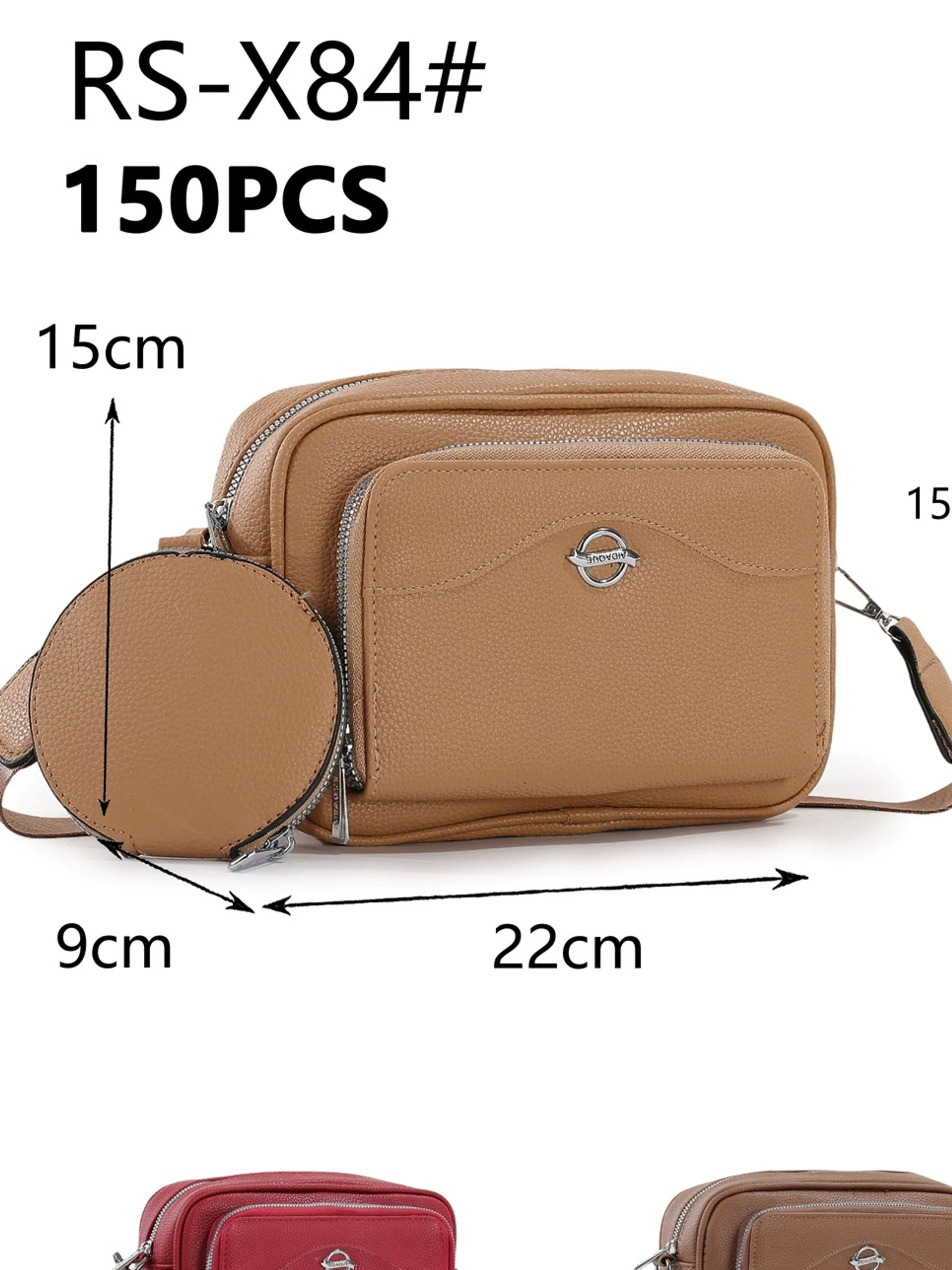 Bolsa feminina couro PU com carteirinha - RS-X84