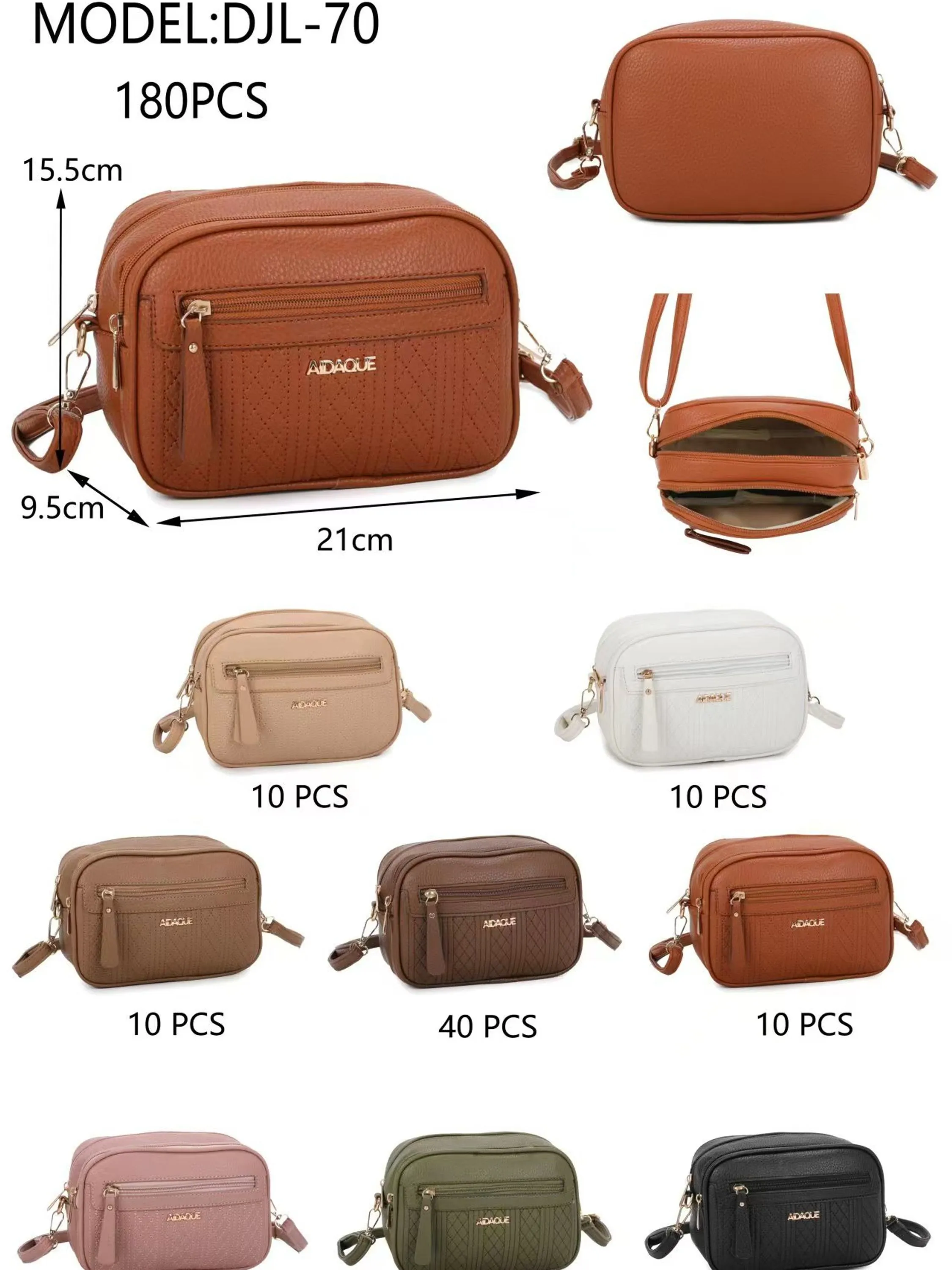 Bolsa feminina transversal couro PU - DJL-70