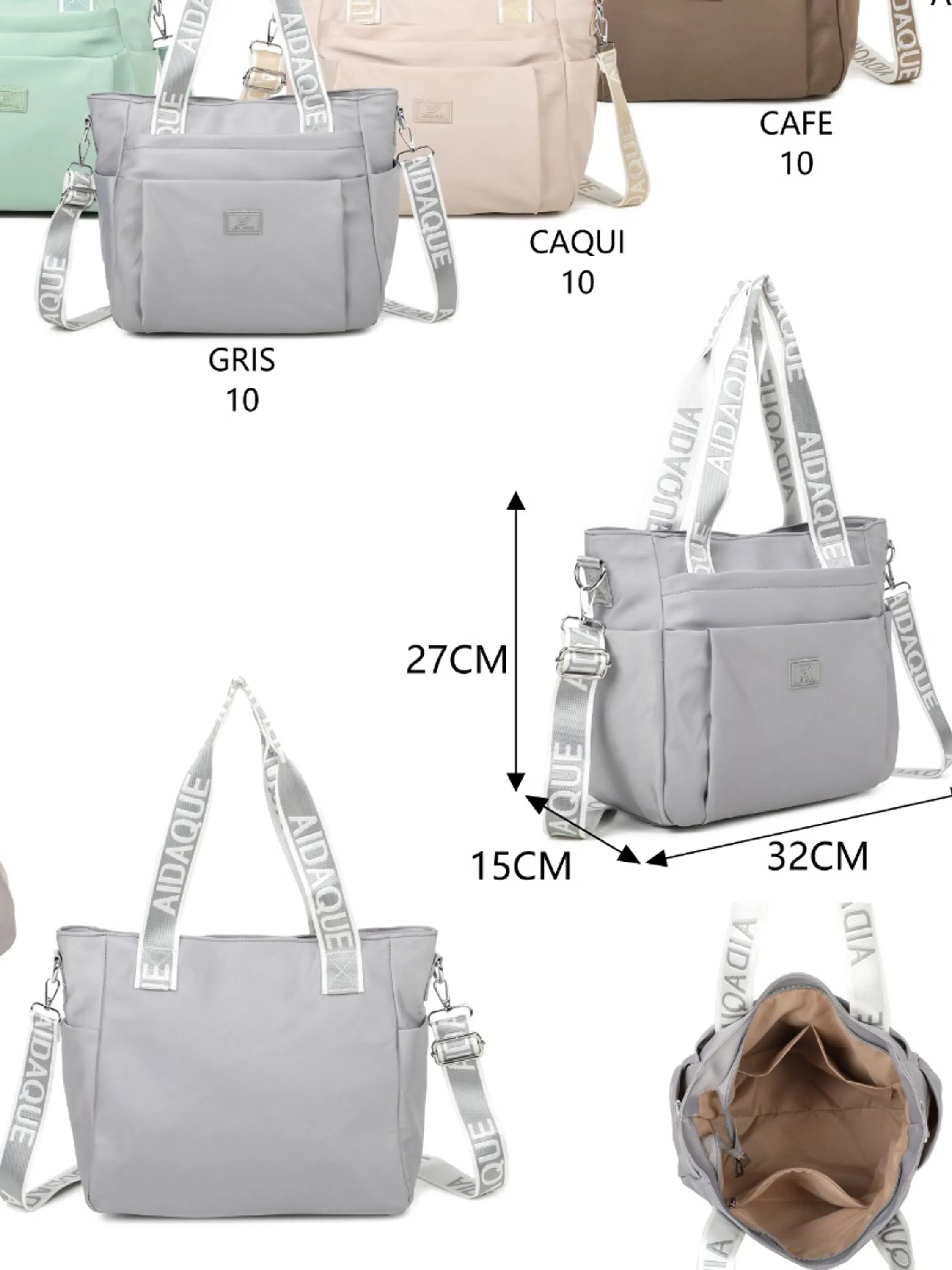 Bolsa feminina grande tactel impermeável - BT506