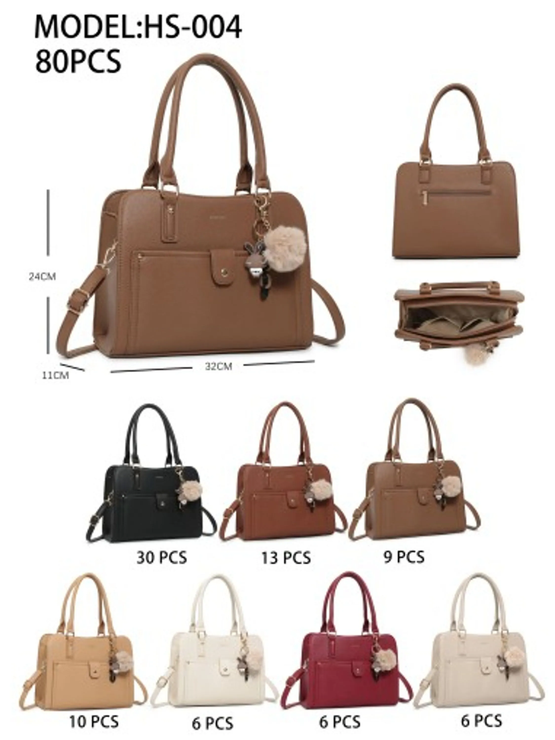 Bolsa feminina grande couro PU - HS-004