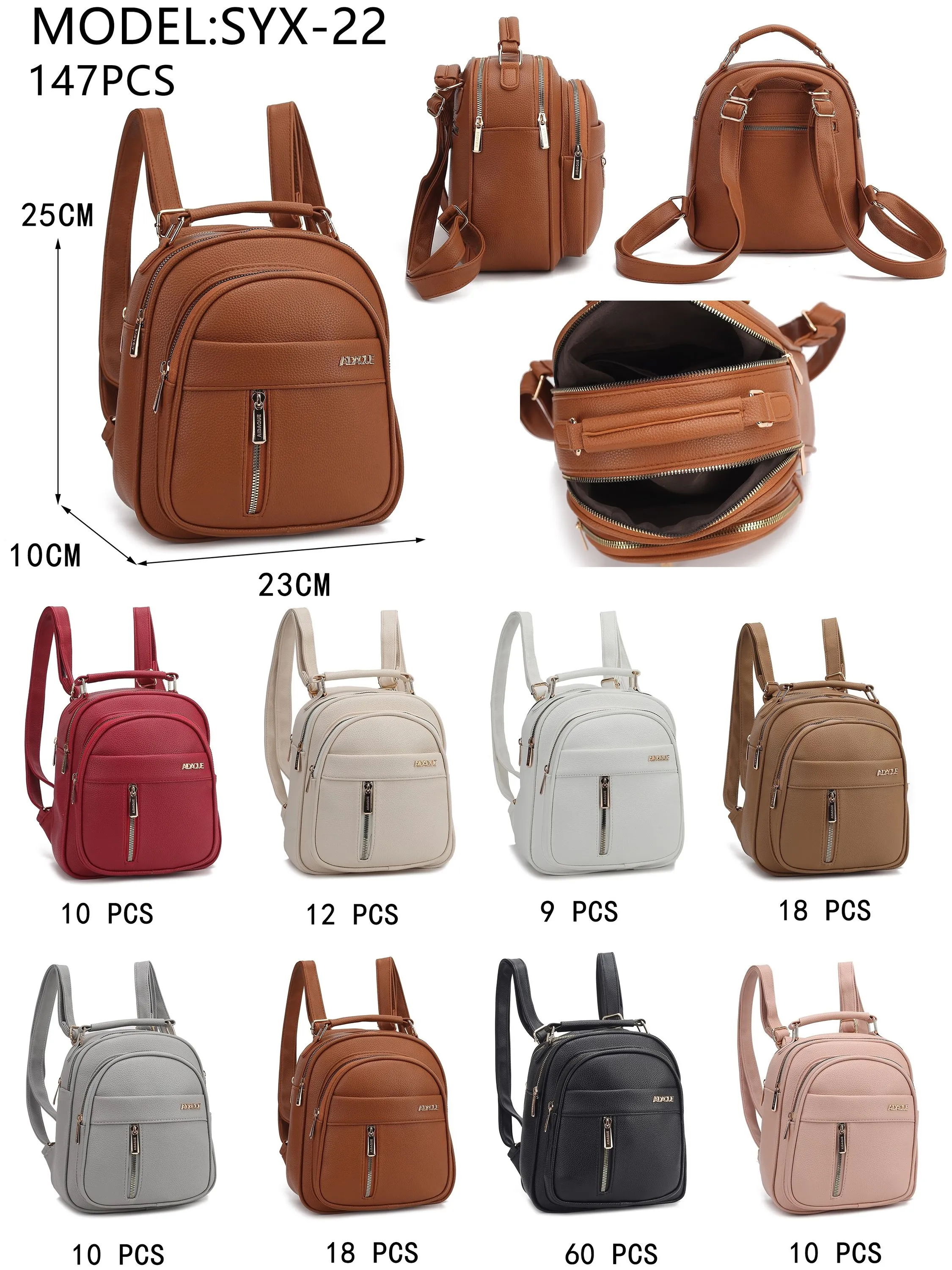Mochila couro PU SYX-22