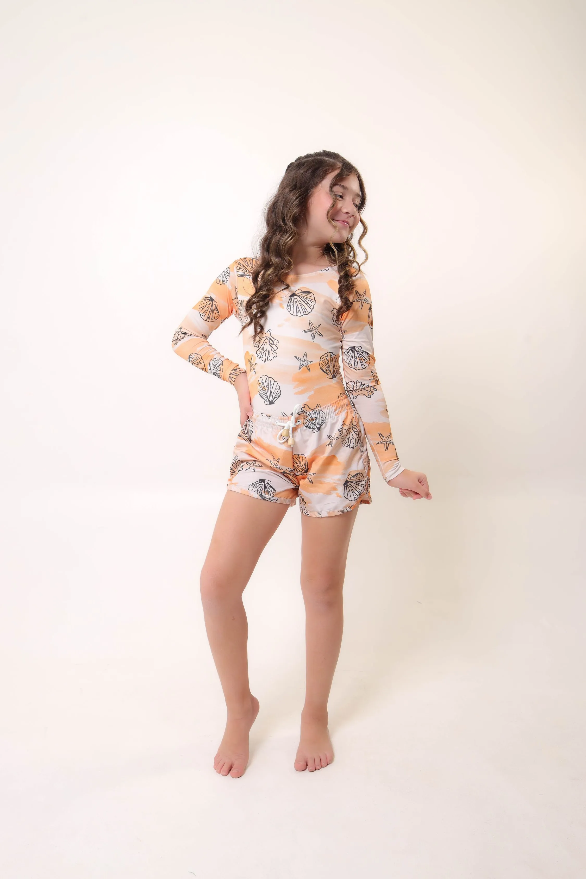 SHORT TACTEL INFANTIL FEMININO - CORALINA