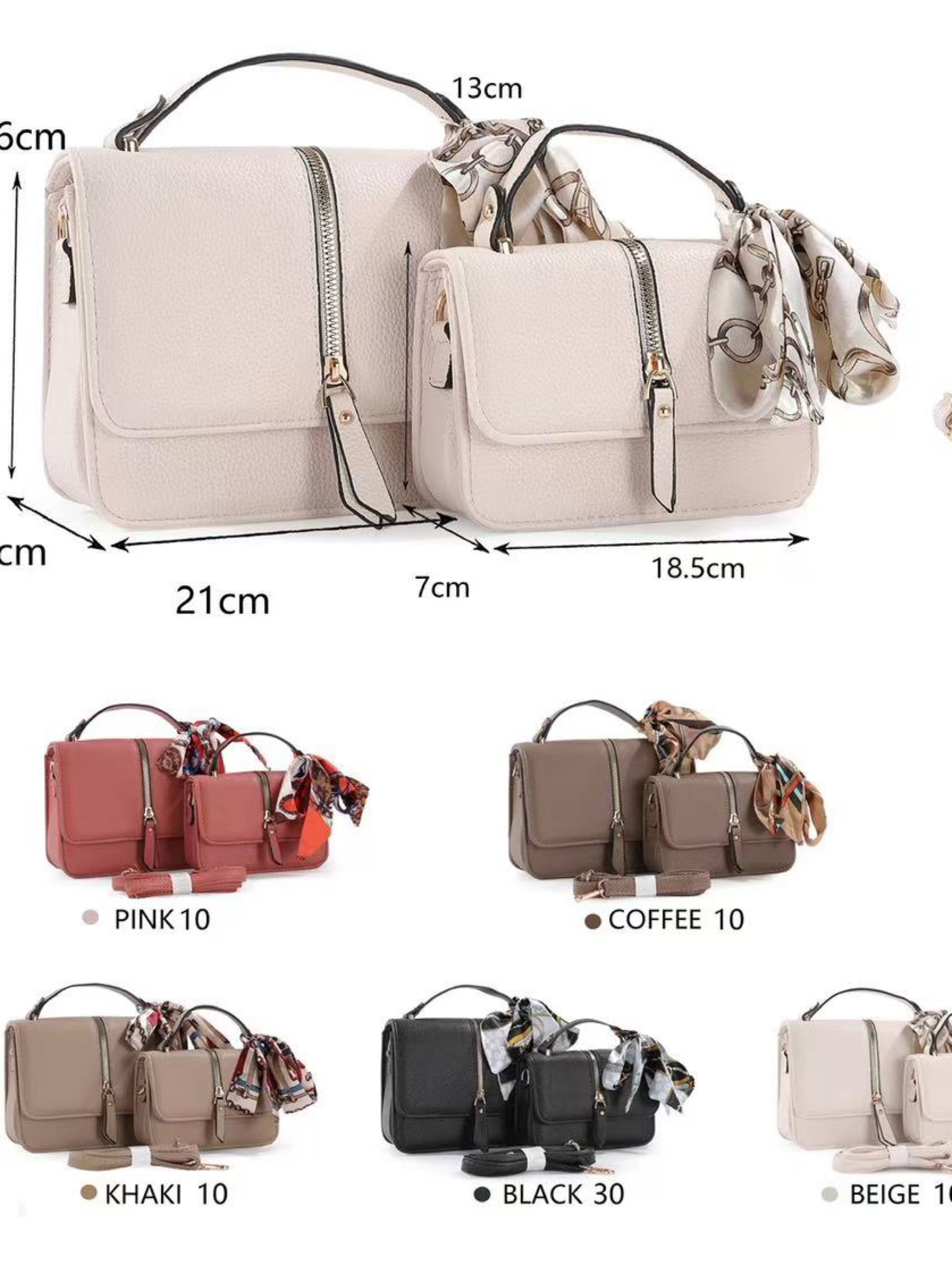 Conjunto de 2 bolsas femininas da moda 6021