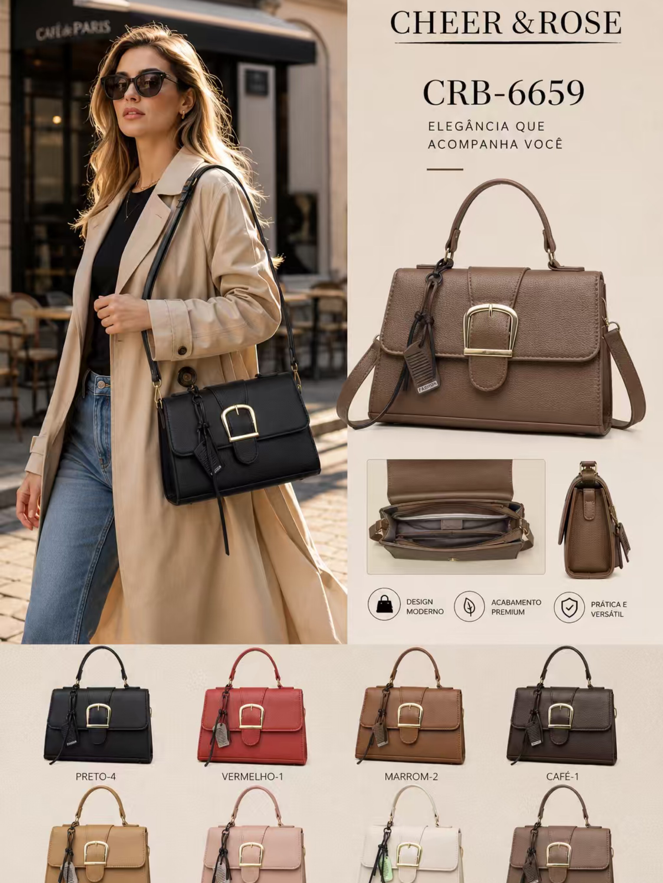 Bolsas femininas modernas e casuais 6659