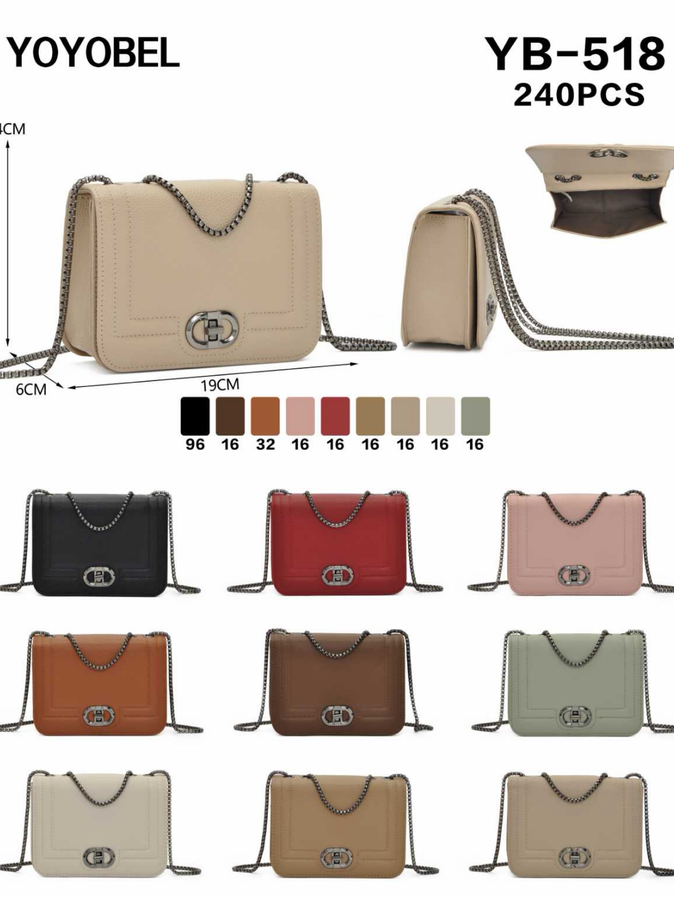 Bolsas femininas modernas e casuais YB-518
