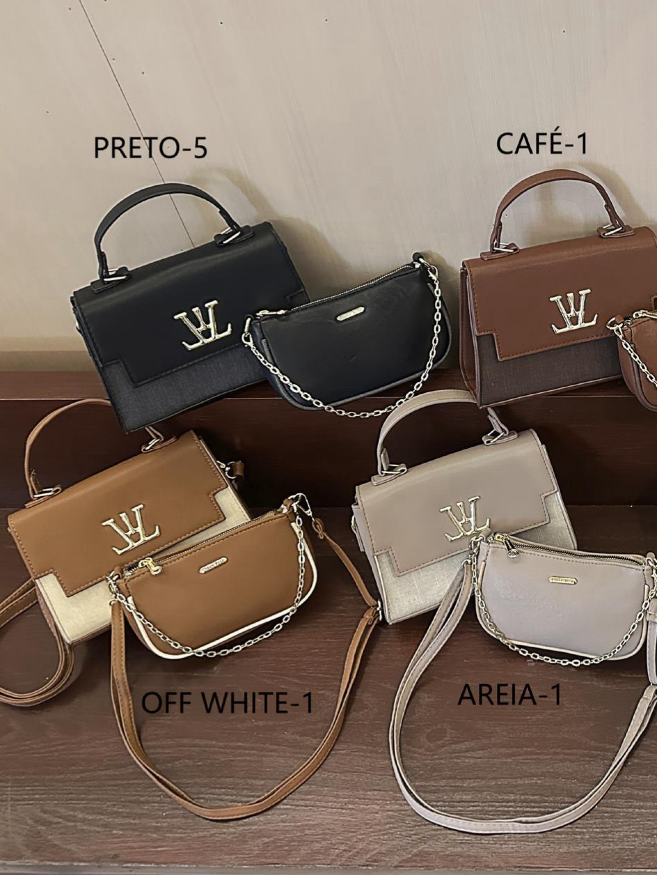Bolsas femininas modernas e casuais kit 6880