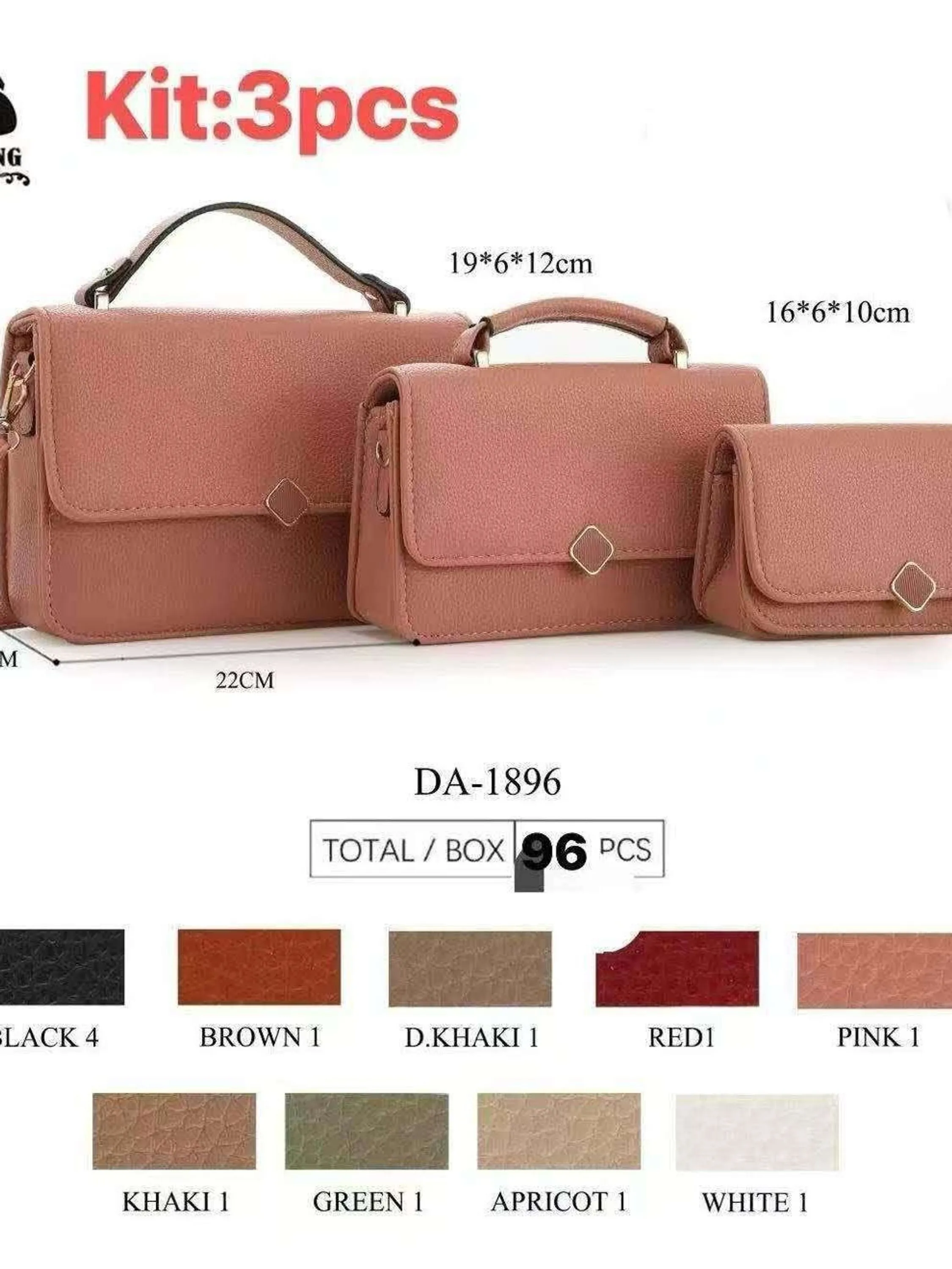 Bolsas kit femininas da moda DA-1896