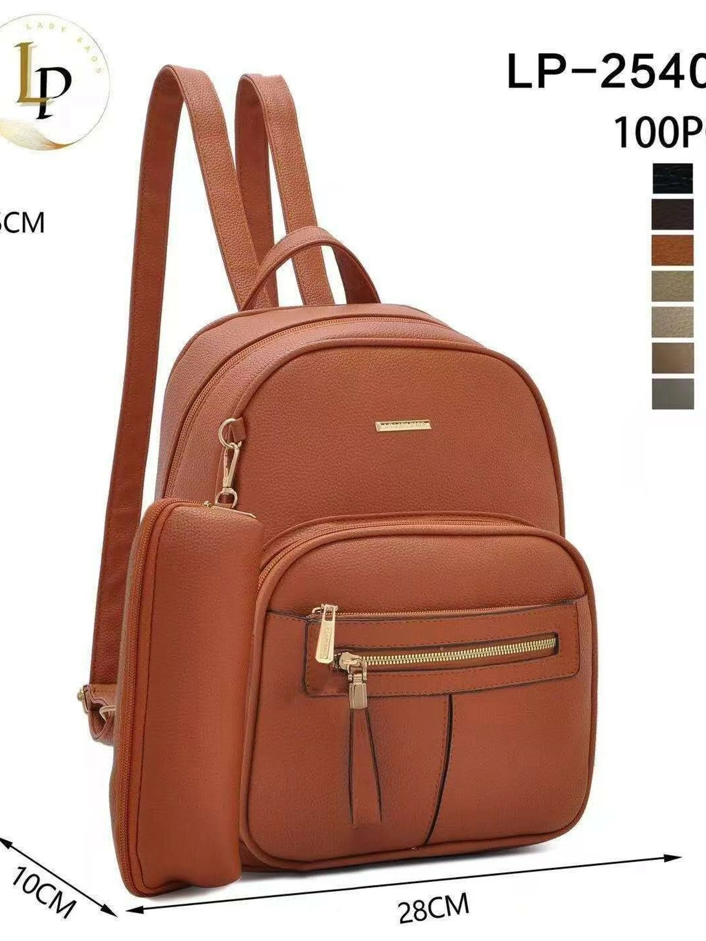 Mochila casual fashion com porta-canetas LP-25407