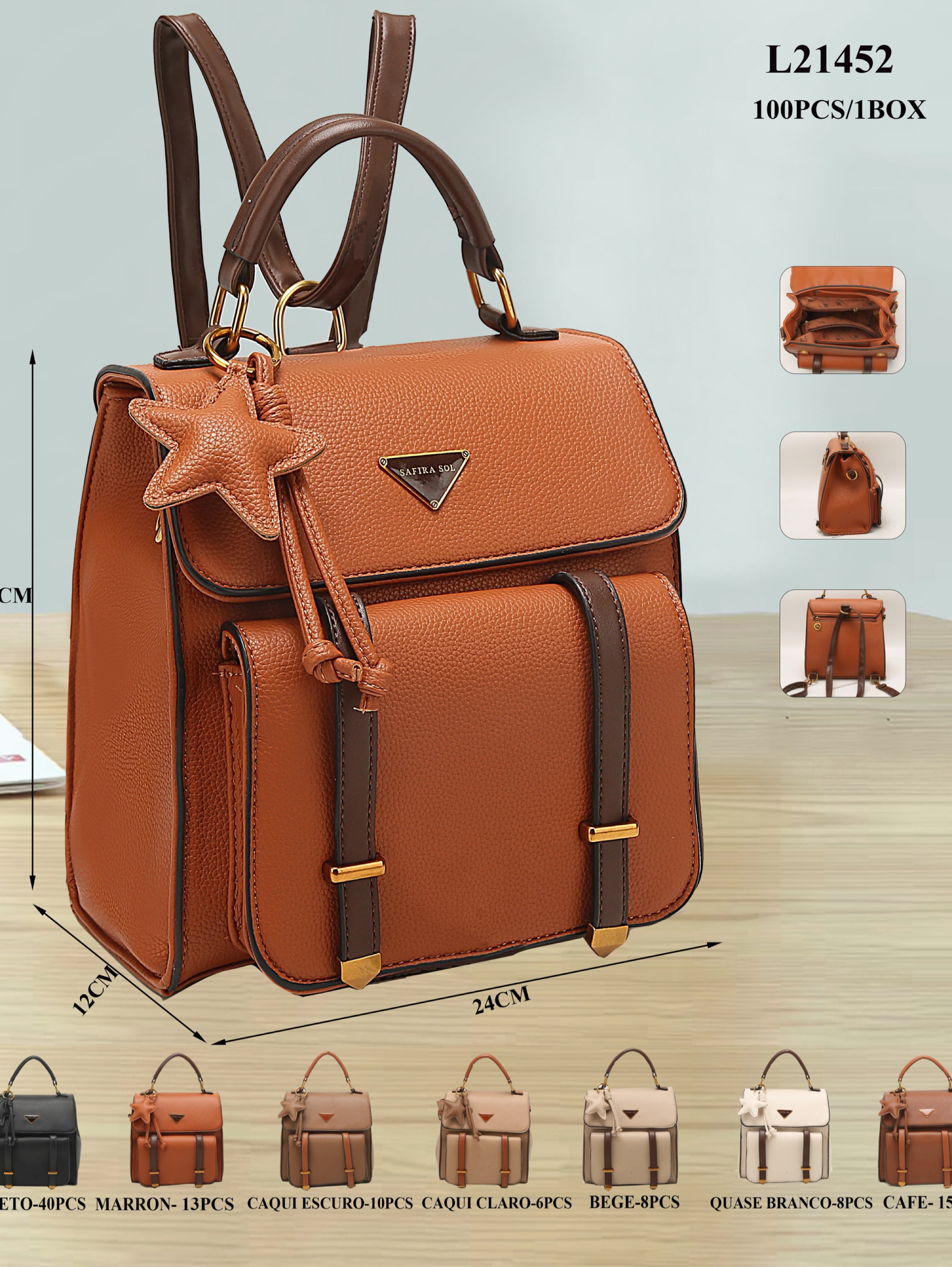 Mochila feminina moderna e casual 21452