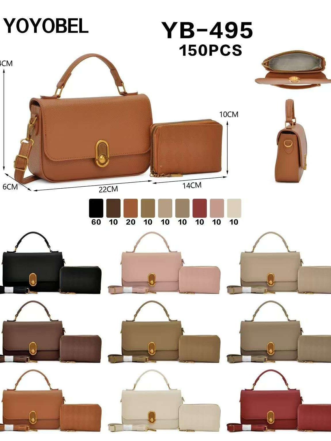 Bolsas femininas modernas e casuais YB-495