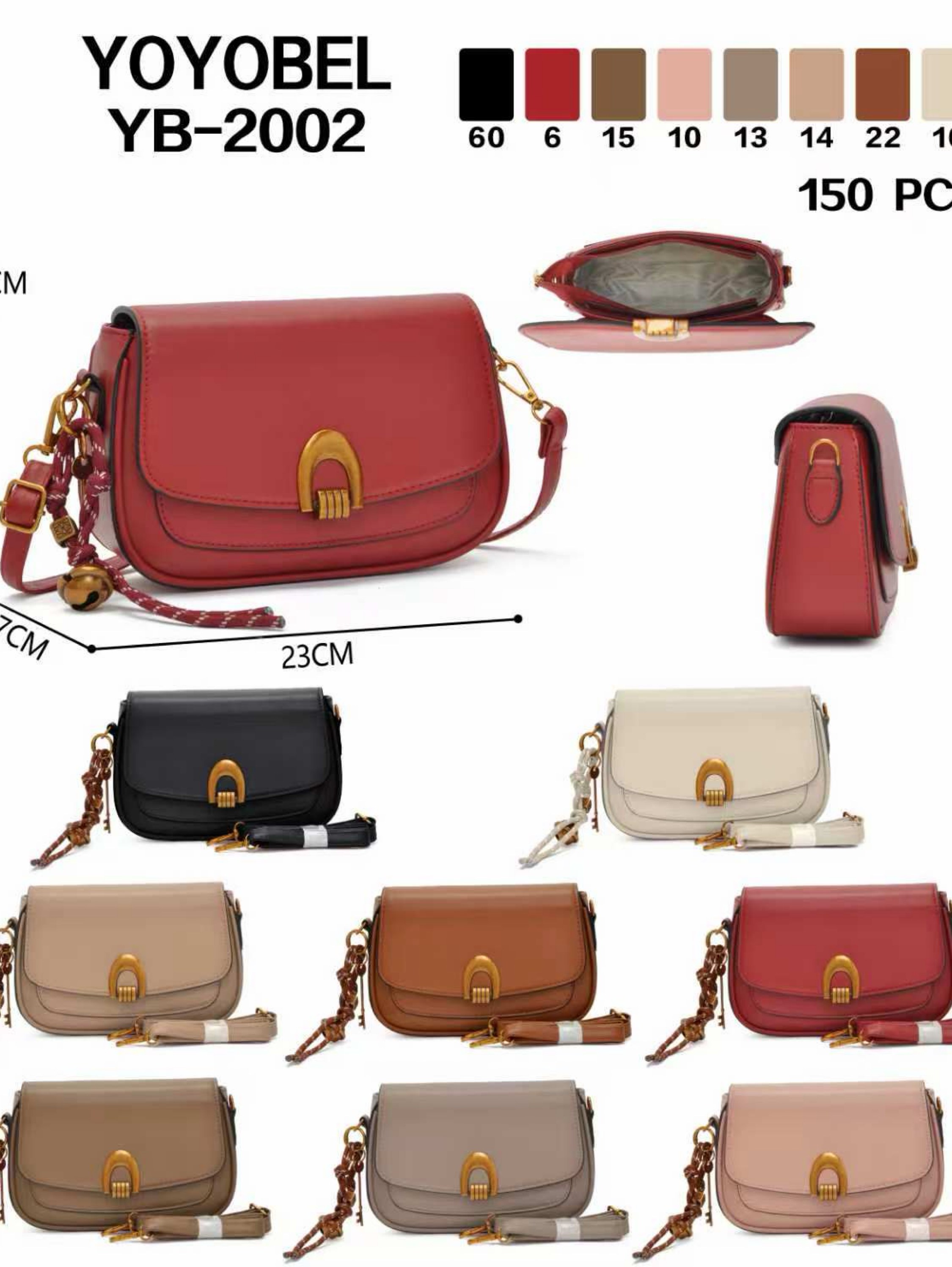 Bolsa transversal feminina elegante 2002