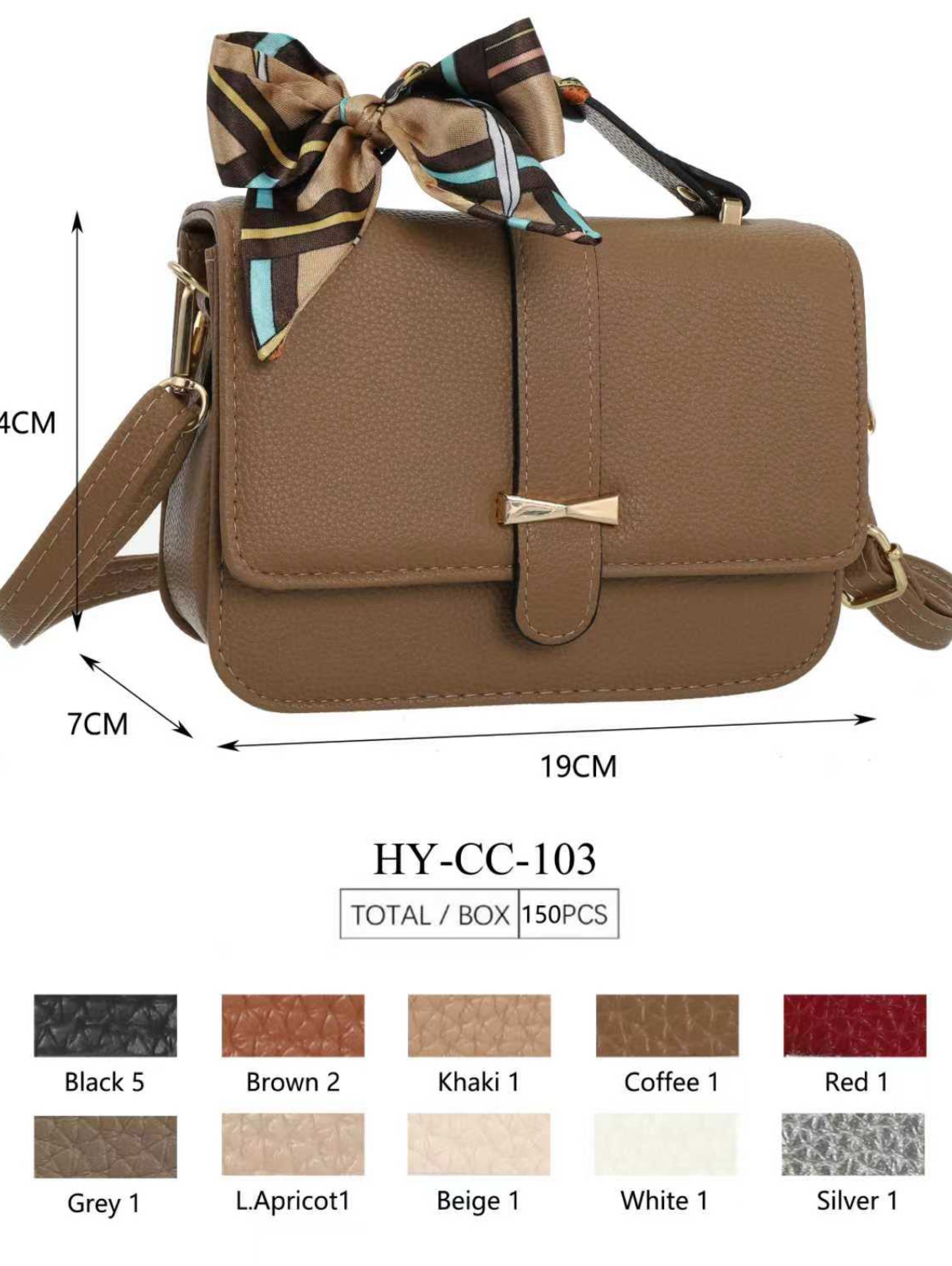 Bolsa feminina casual e elegante com lenço CC-103