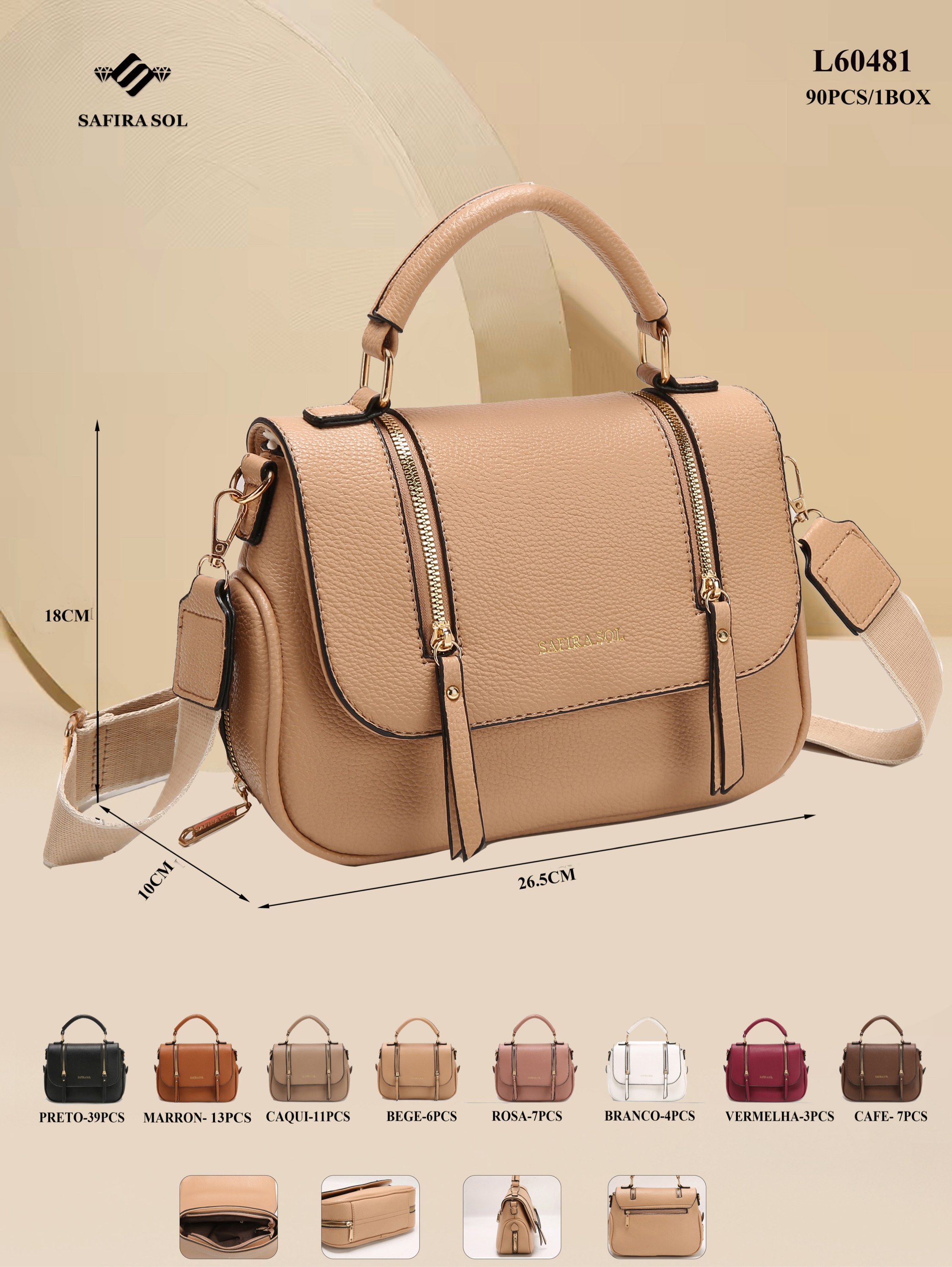 Bolsas femininas modernas e casuais L60481