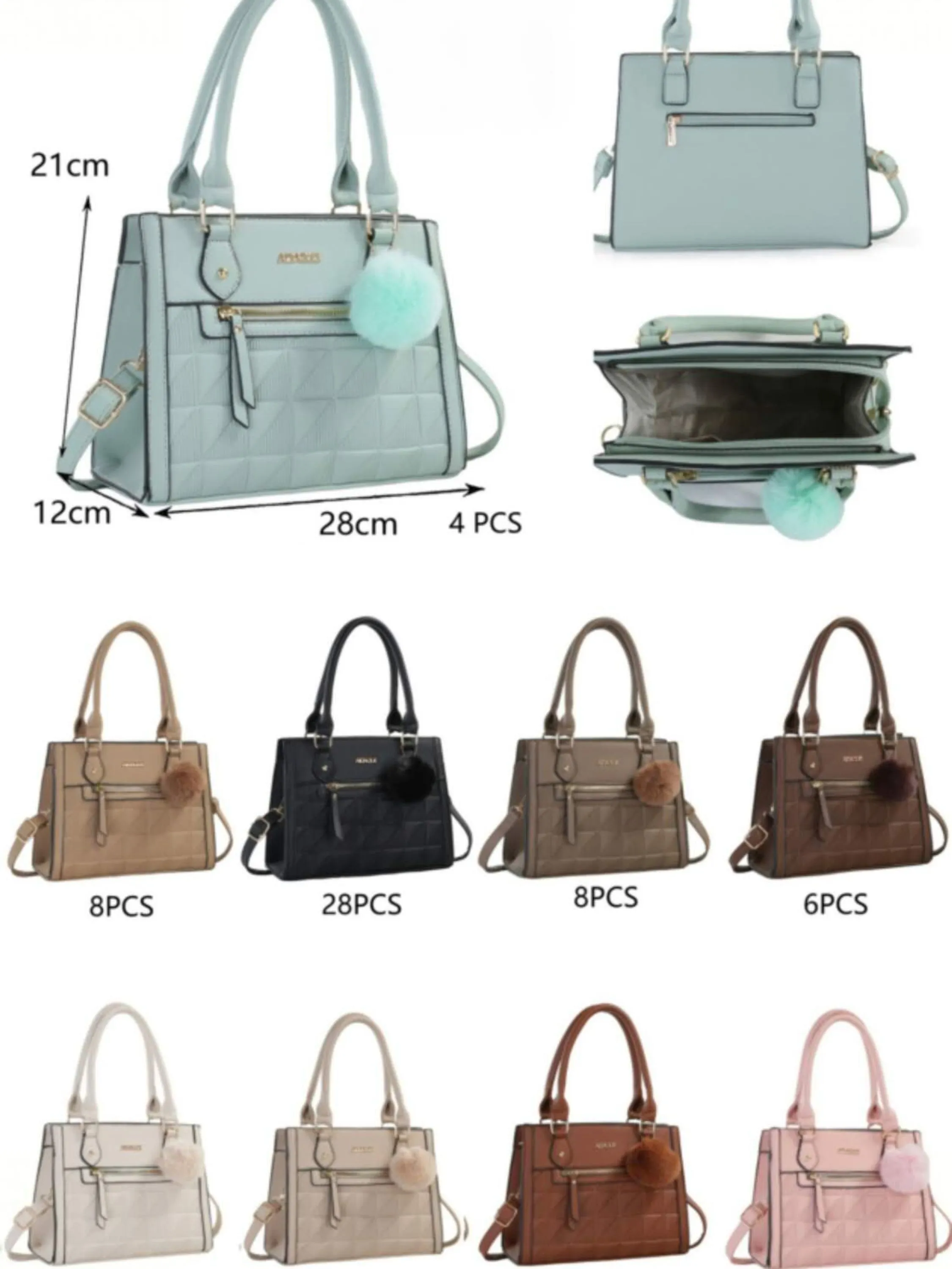 Bolsas femininas modernas e estilosas 10u