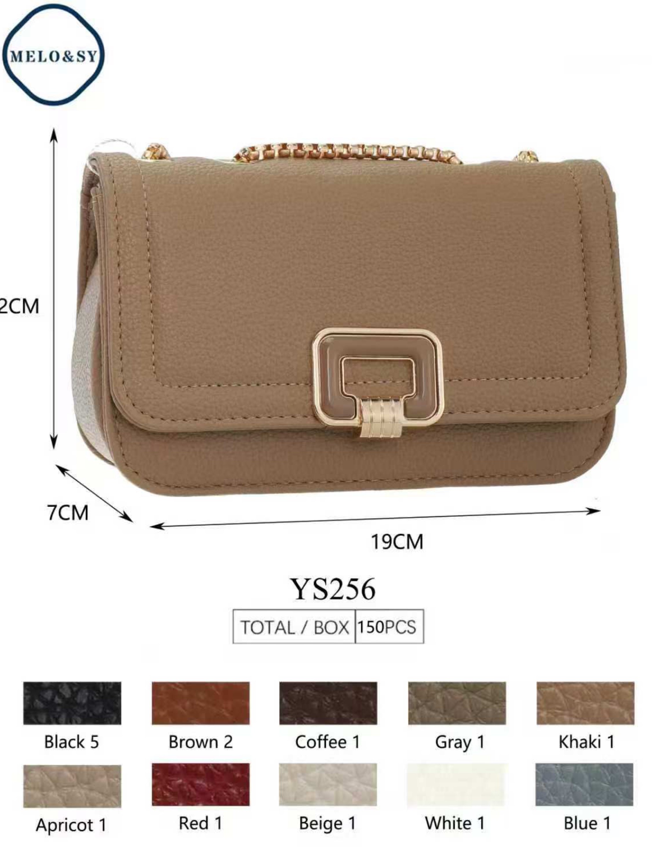 Bolsa feminina elegante com corrente 256